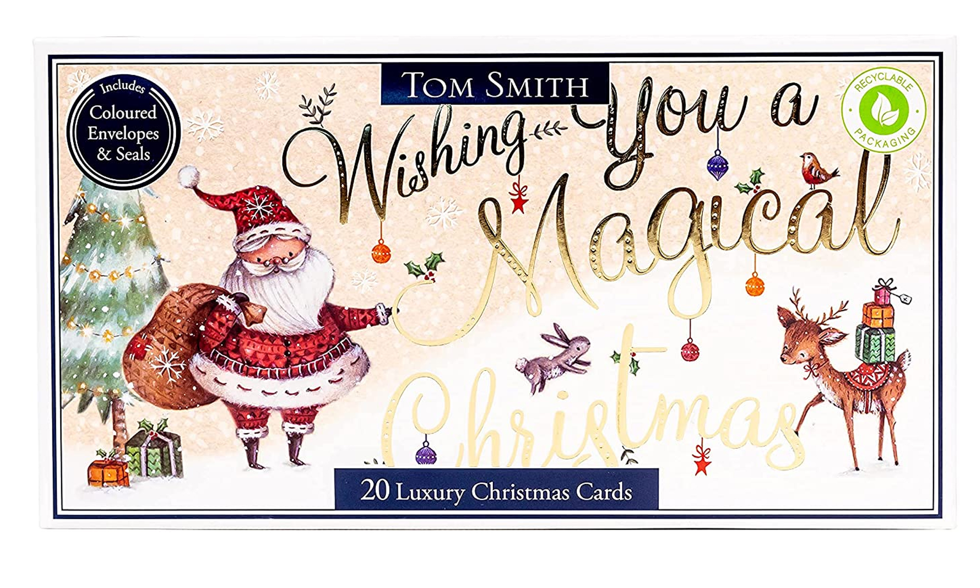 Weihnachten Postkarten Tom Smith Mit 40 Karten – Traditionelle Festliche  Designs, Bunte Sortenauswahl Weihnachtskarten Pack, image size:2000x1200