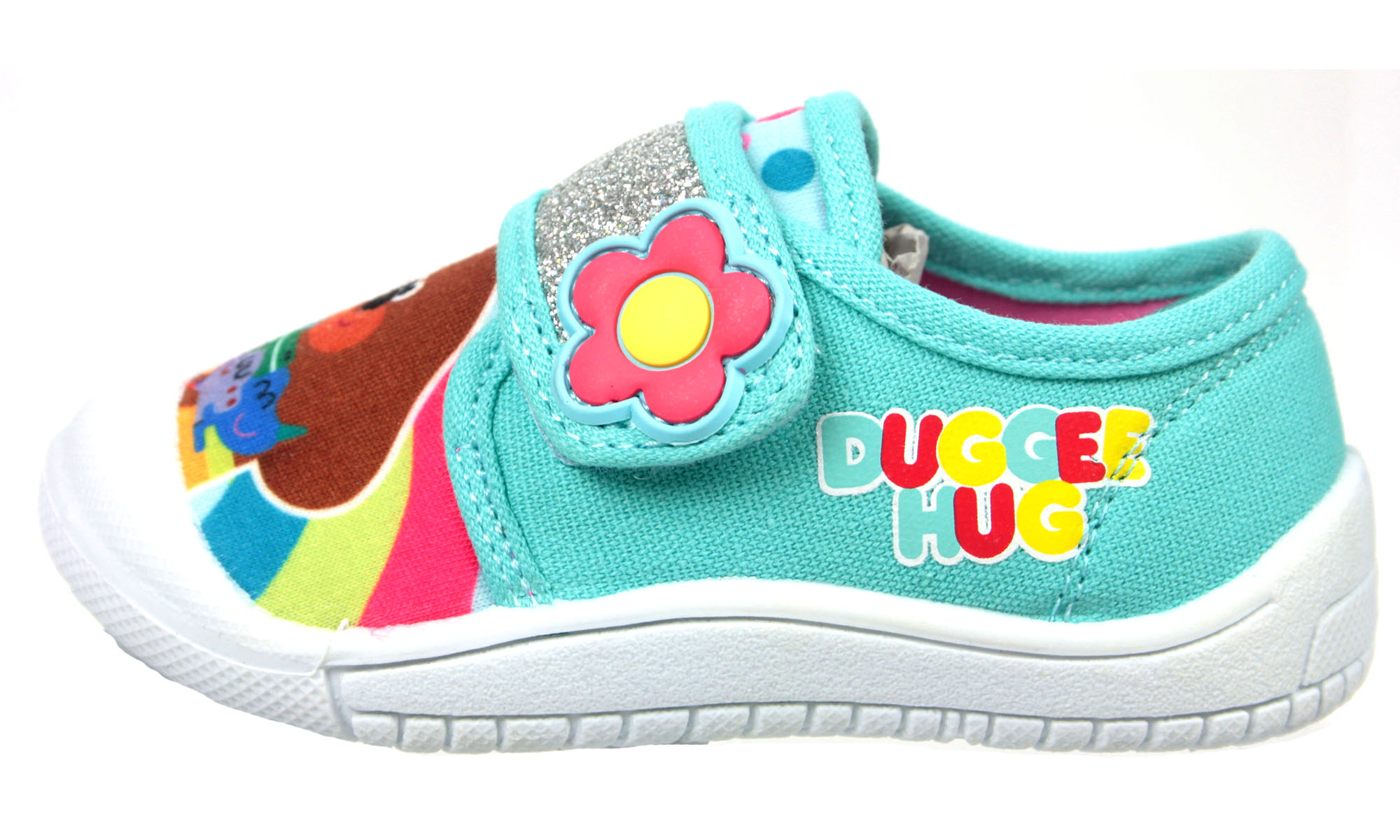 Hey Duggee Girls Turquoise Trainer Childrens Low Top
