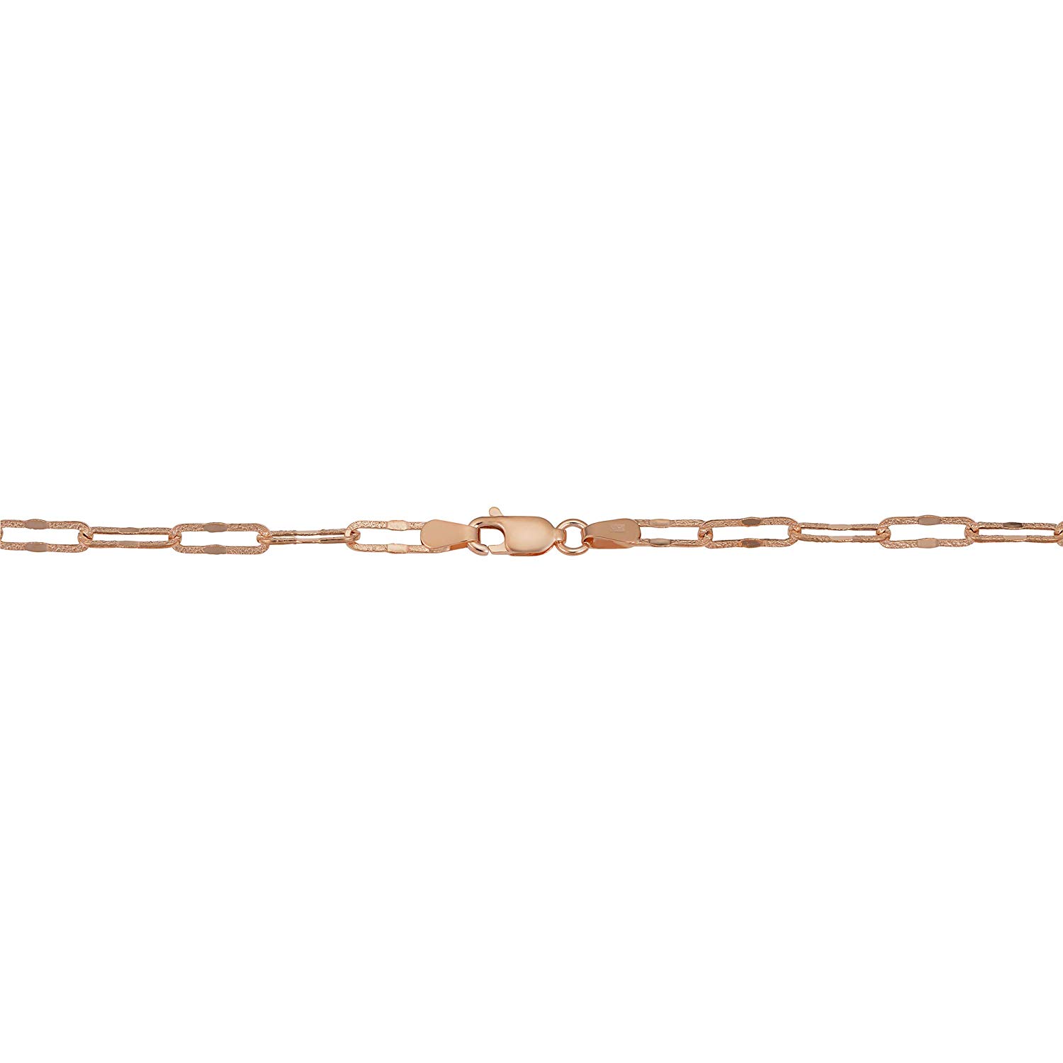 14k Rose Gold Paperclip Chain Necklace, 3mm eBay