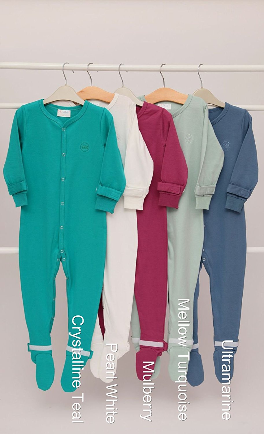 Choose your Colour and Size Justafit Adjustable Baby Sleepsuit 2 Pack