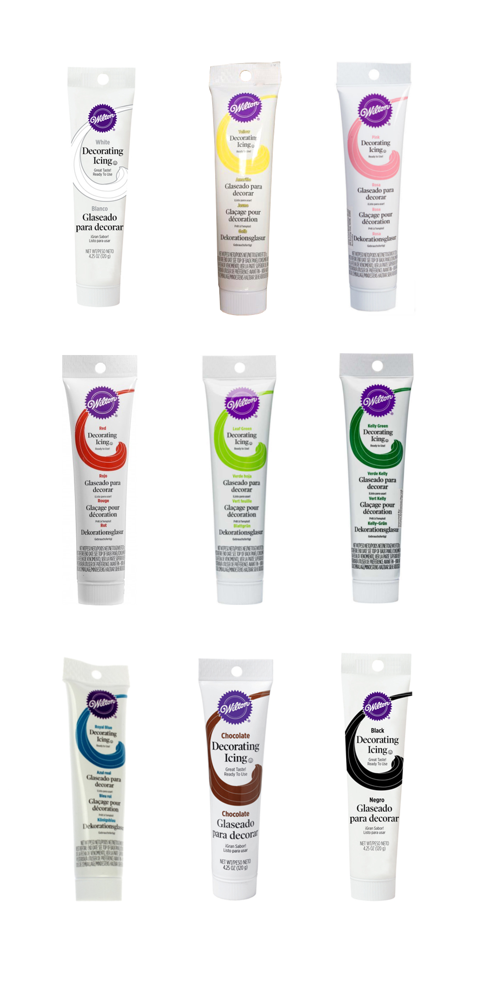 Wilton Icing Tube Ready To Use Gel for Cake Cupcake Cookie Decorating