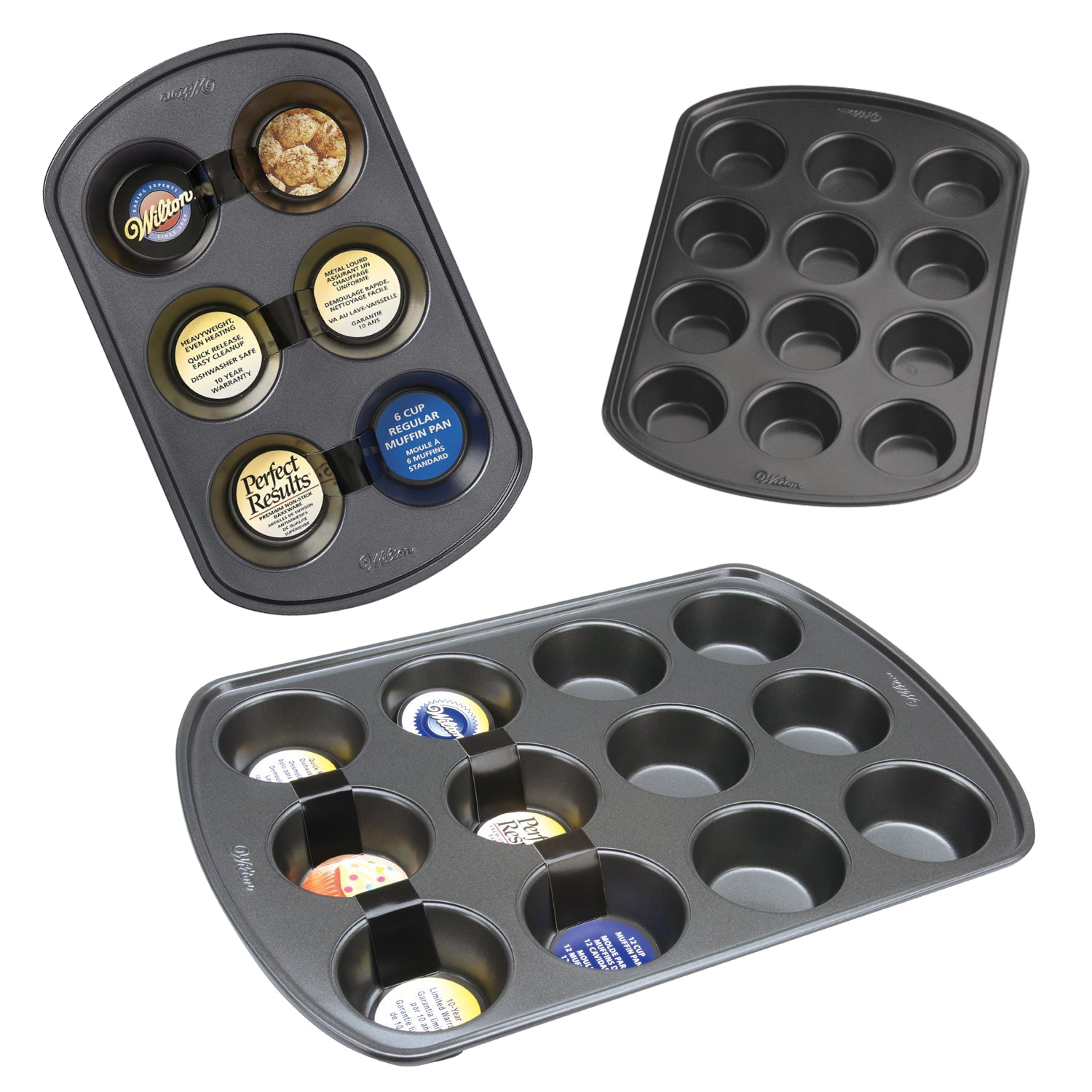 Wilton Muffin and Cupcake Perfect Result Non-Stick Bakeware Baking Tin Trays