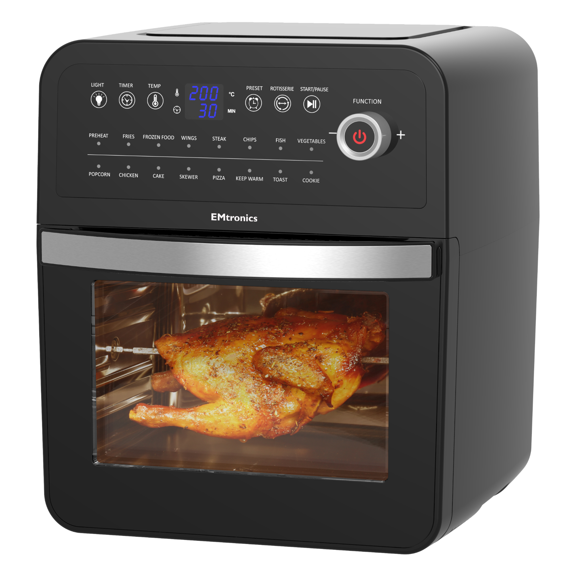 EMtronics 12L Digital Air Fryer Oven Combi with Timer - Picture 7 of 25