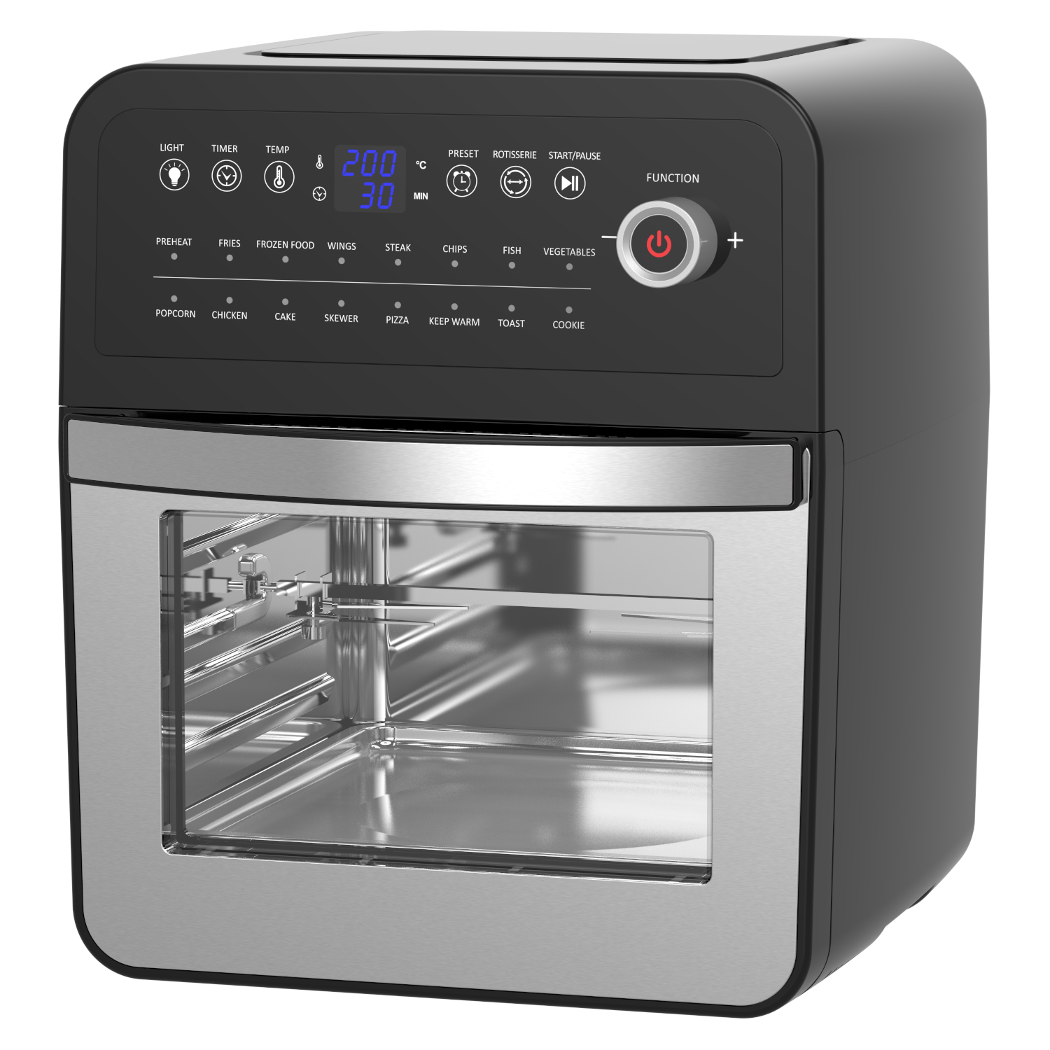 EMtronics 12L Digital Air Fryer Oven Combi with Timer - Picture 21 of 25