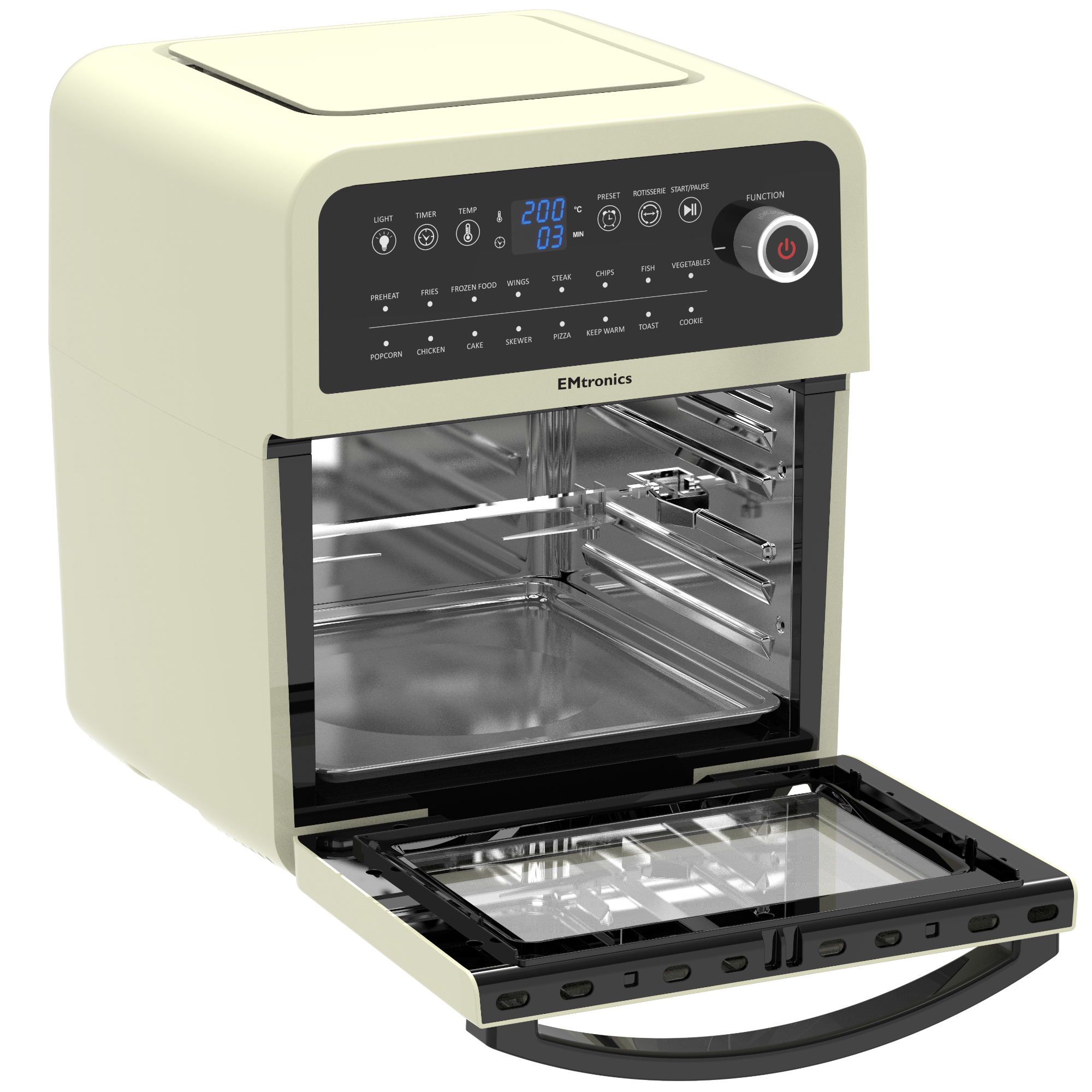 EMtronics 12L Digital Air Fryer Oven Combi with Timer - Picture 13 of 25