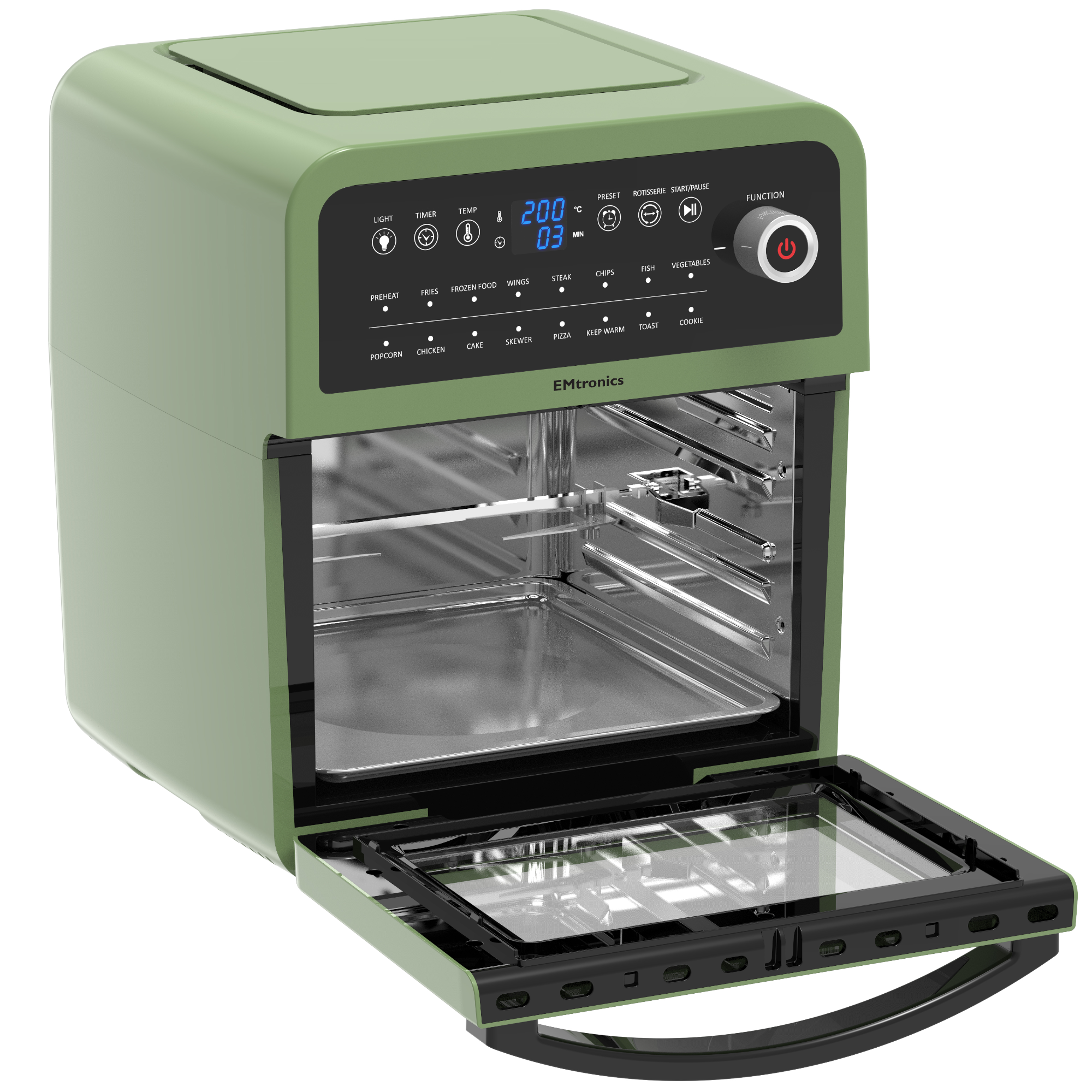 EMtronics 12L Digital Air Fryer Oven Combi with Timer - Picture 18 of 25