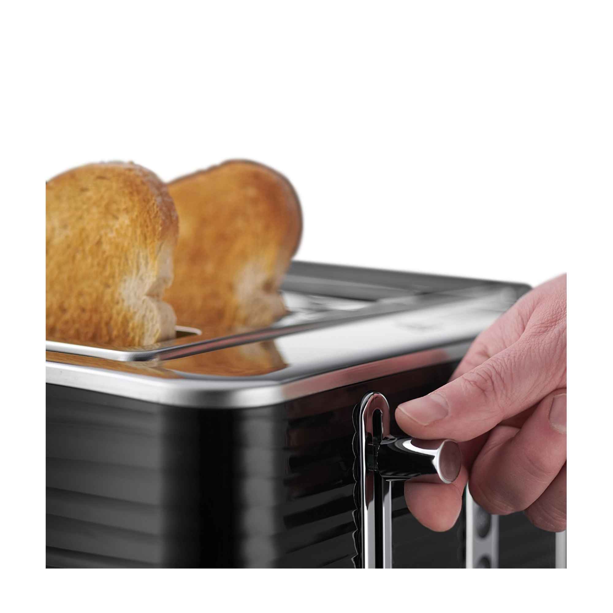 Russell Hobbs 24382 Inspire High Gloss Plastic 4 Slice Toaster Black