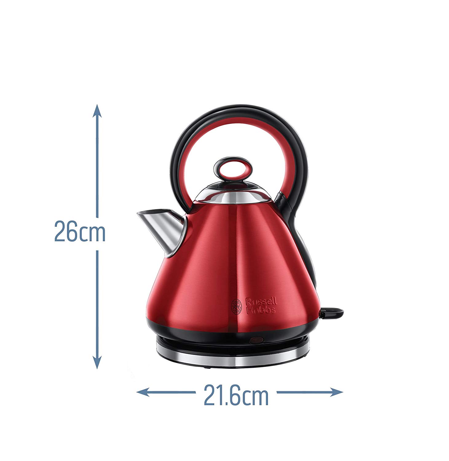 Russell Hobbs 21885 Legacy Quiet Boil Red Electric Kettle 3000W 1.7