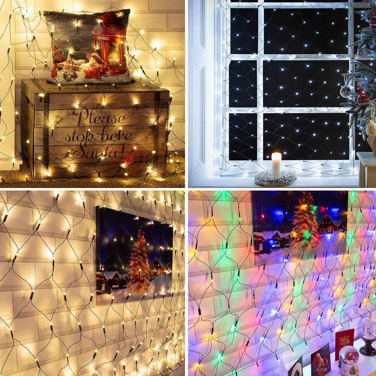 Bright LED Chaser Lights 8 Mode Christmas Lights Indoor Outdoor Xmas Tree Light