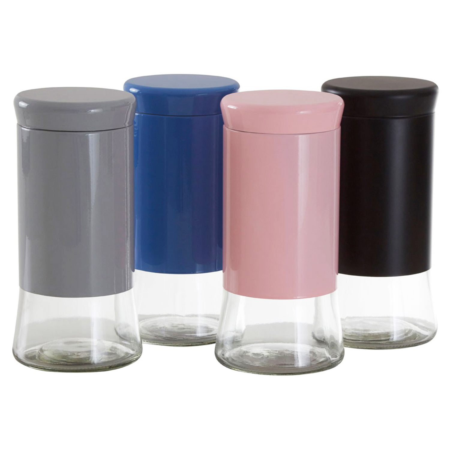 Steel Wrap Glass Jars Coffee Sugar Tea Kitchen Canister Storage Jar Containers
