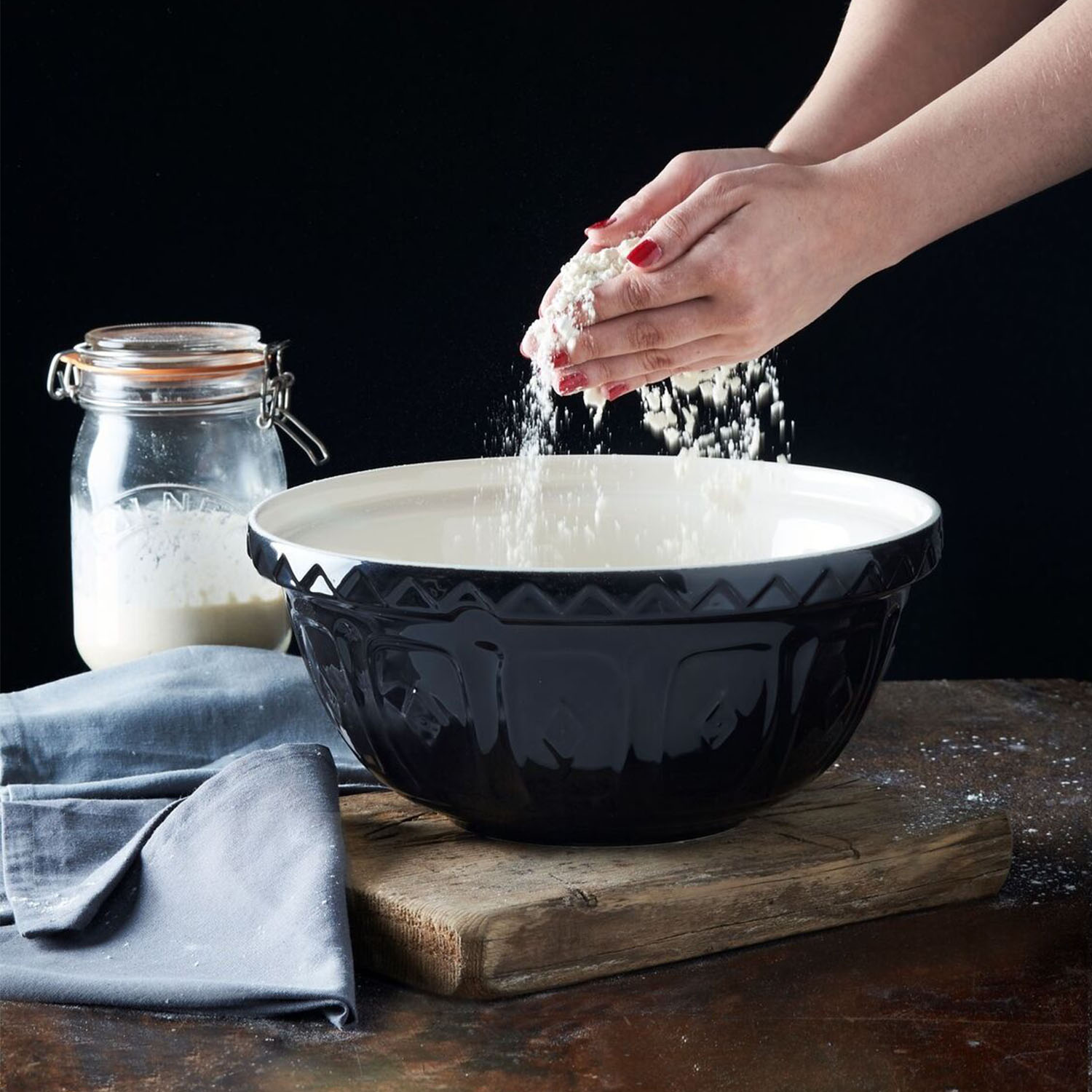 Mason Cash Earthenware Mixing Bowl Mix Kitchen Salad Bowls Baking Kneading Bowl