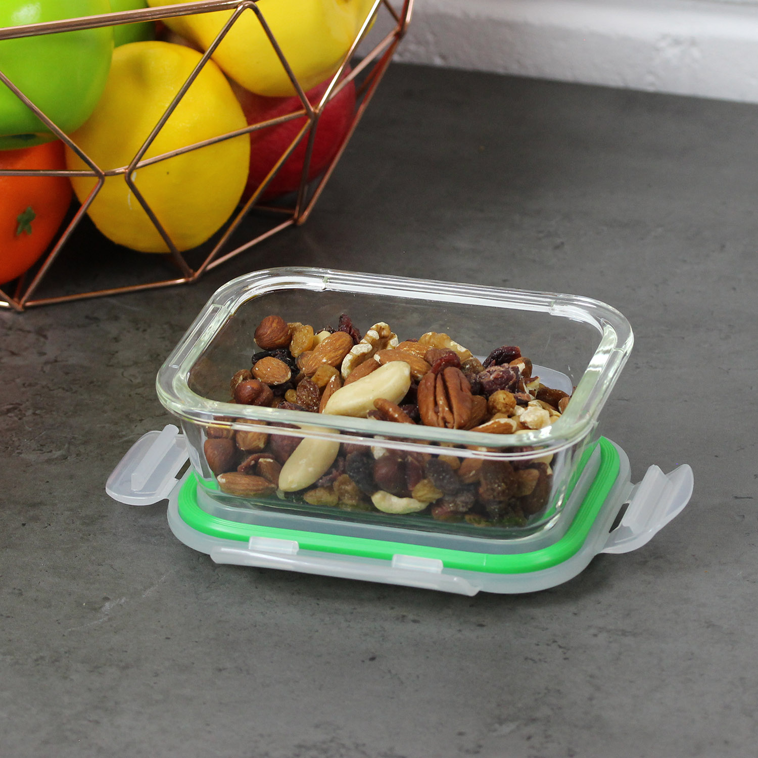 Freska Glass Food Storage Containers with BPA Free Airtight Lid Lunch Box Bento - Picture 23 of 47