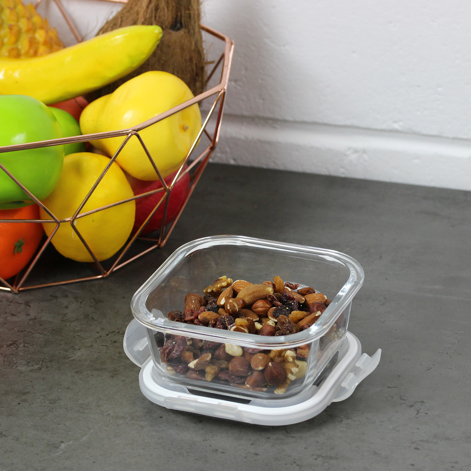 Freska Glass Food Storage Containers with BPA Free Airtight Lid Lunch Box Bento - Picture 30 of 47