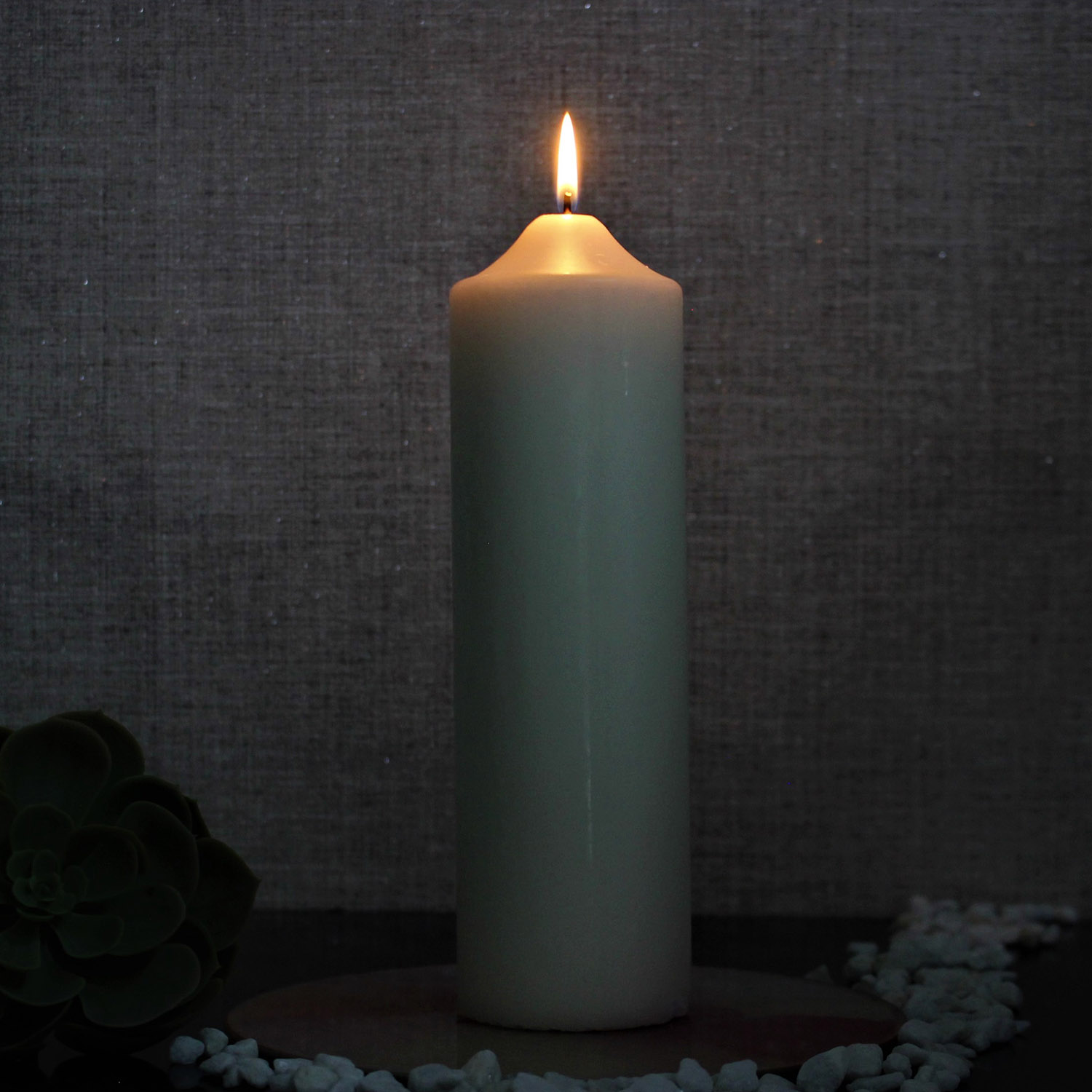 Thick Round White Classic Church Pillar Table Candles Long Burn Time Unscented eBay