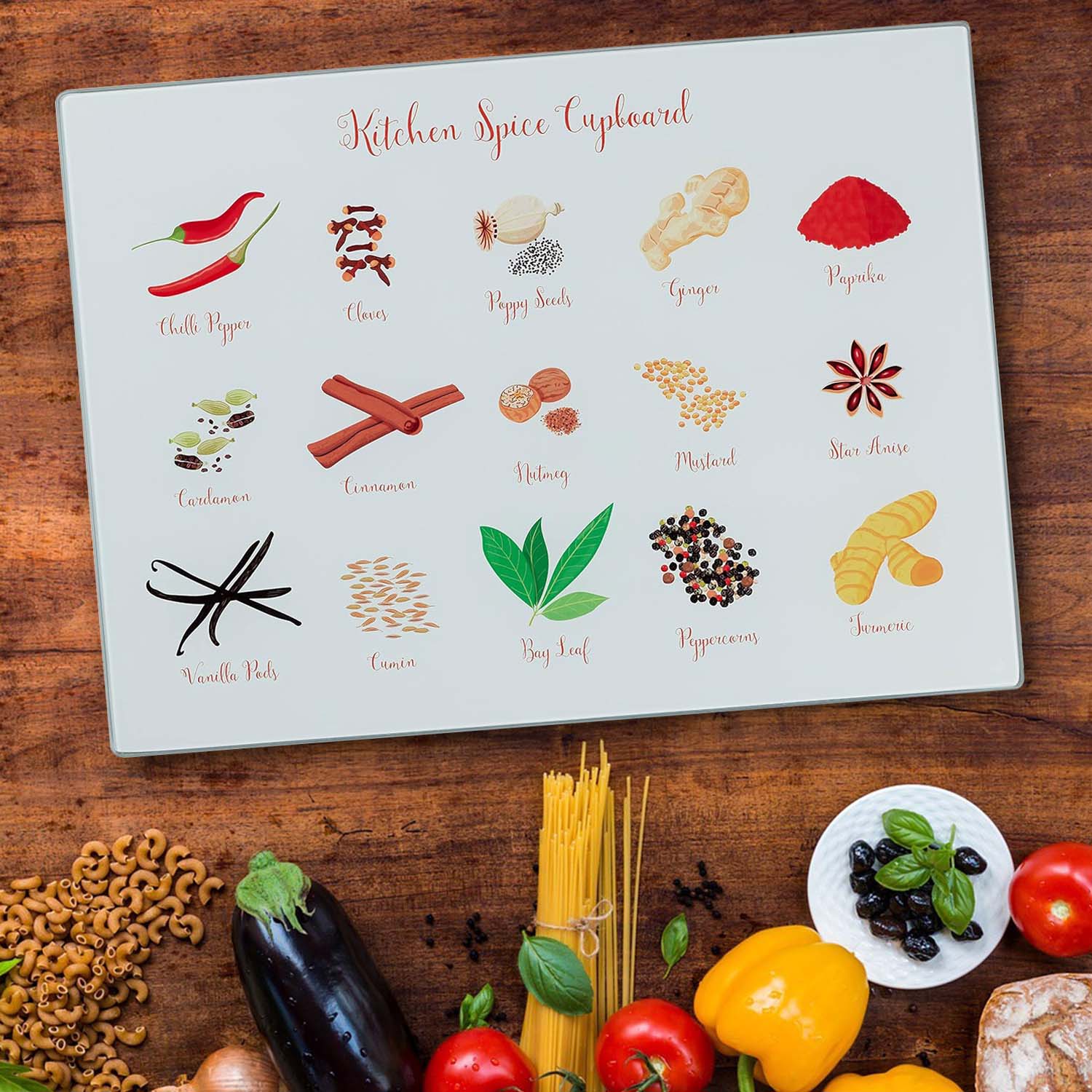 TALA Glass Chopping Board Kitchen Worktop Saver Food Cutting Boards Non-Slip - Picture 11 of 17