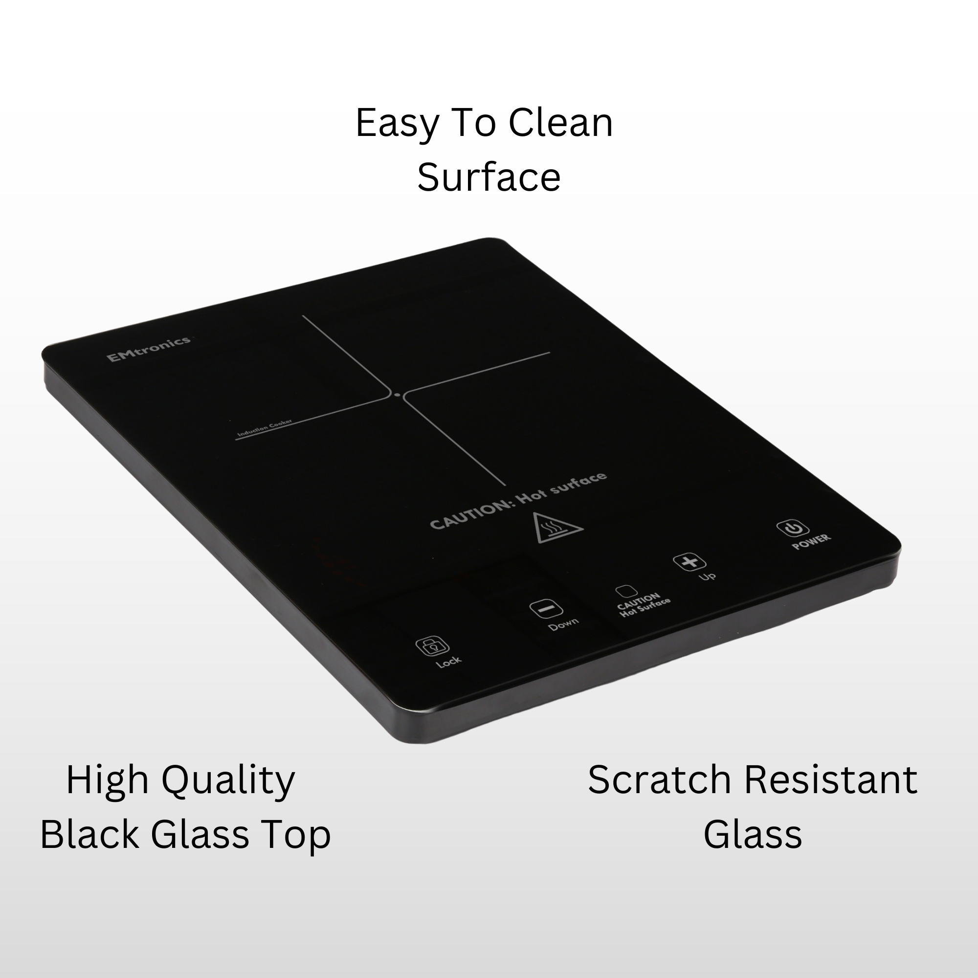 EMtronics Portable Hot Plate Induction Hob with Temperature Control - Black - Picture 11 of 11