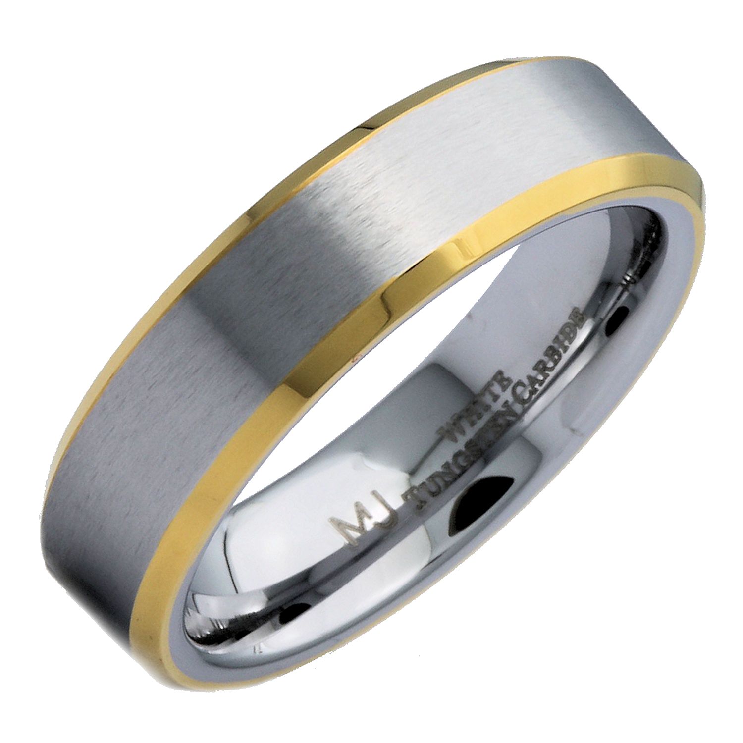 Anello da uomo in carburo di tungsteno 8 mm finitura lucida con bordo smussato spazzolato opaco Anello da uomo in carburo di tungsteno 8 mm finitura lucida con bordo smussato spazzolato opaco