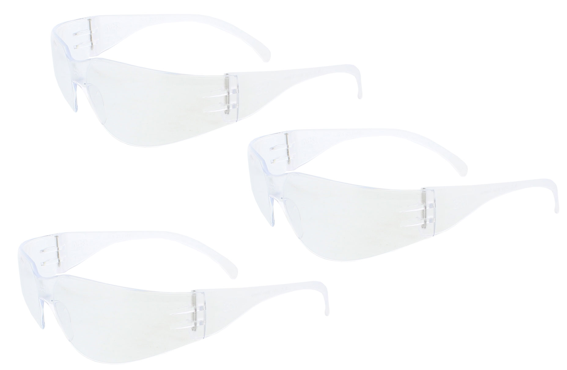 3M 11329 Virtua Anti-Fog Safety Glasses, Clear Frame, Clear Lens, 3-PACK