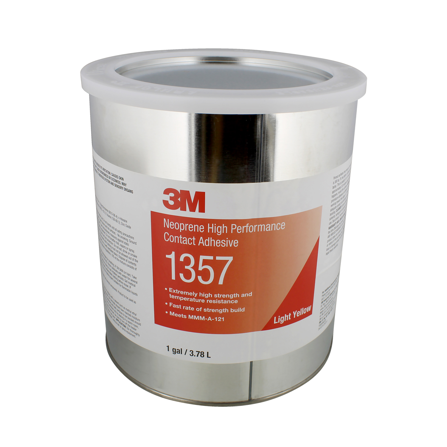 3M 22586 Neoprene High Performance Contact Adhesive 1357, Light Yellow