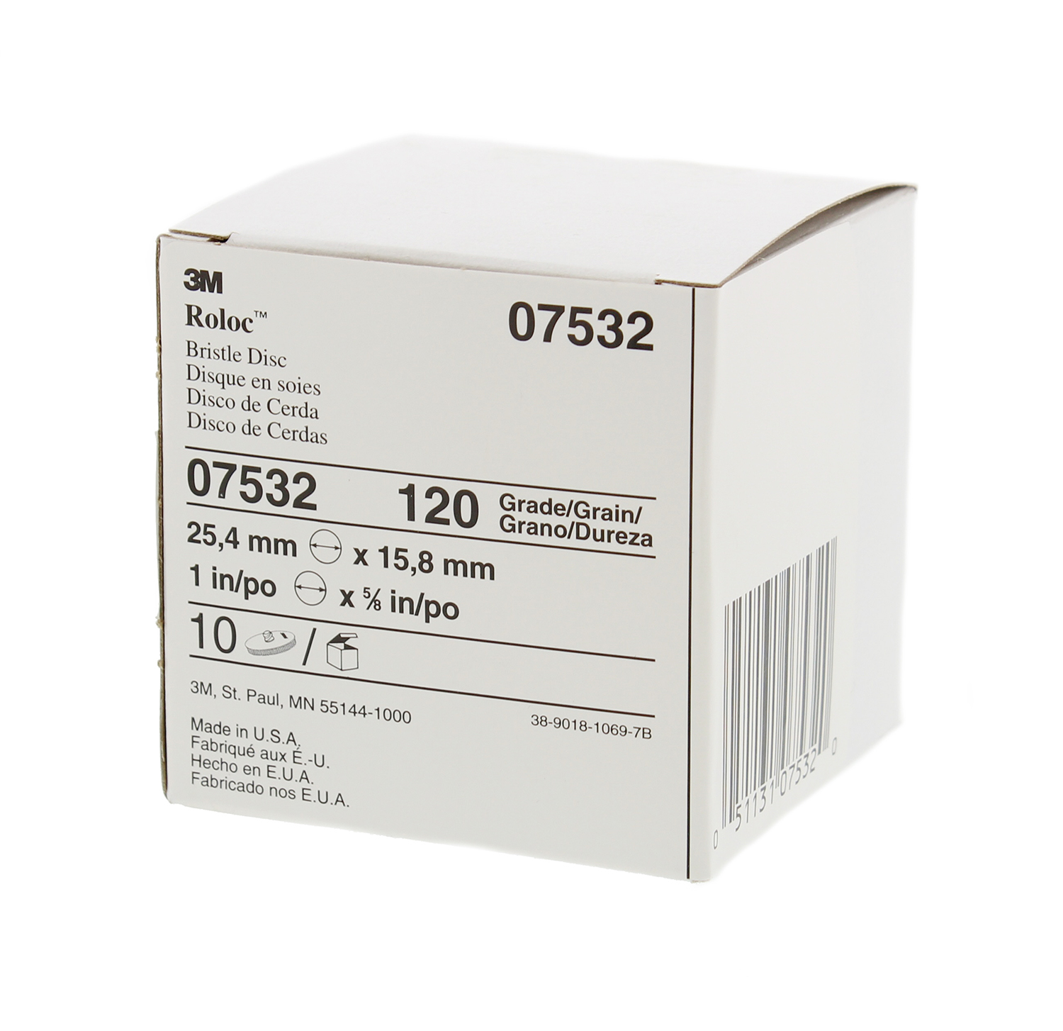 3M 07532 Roloc Bristle Disc, White, Box of 10 51131075320 eBay