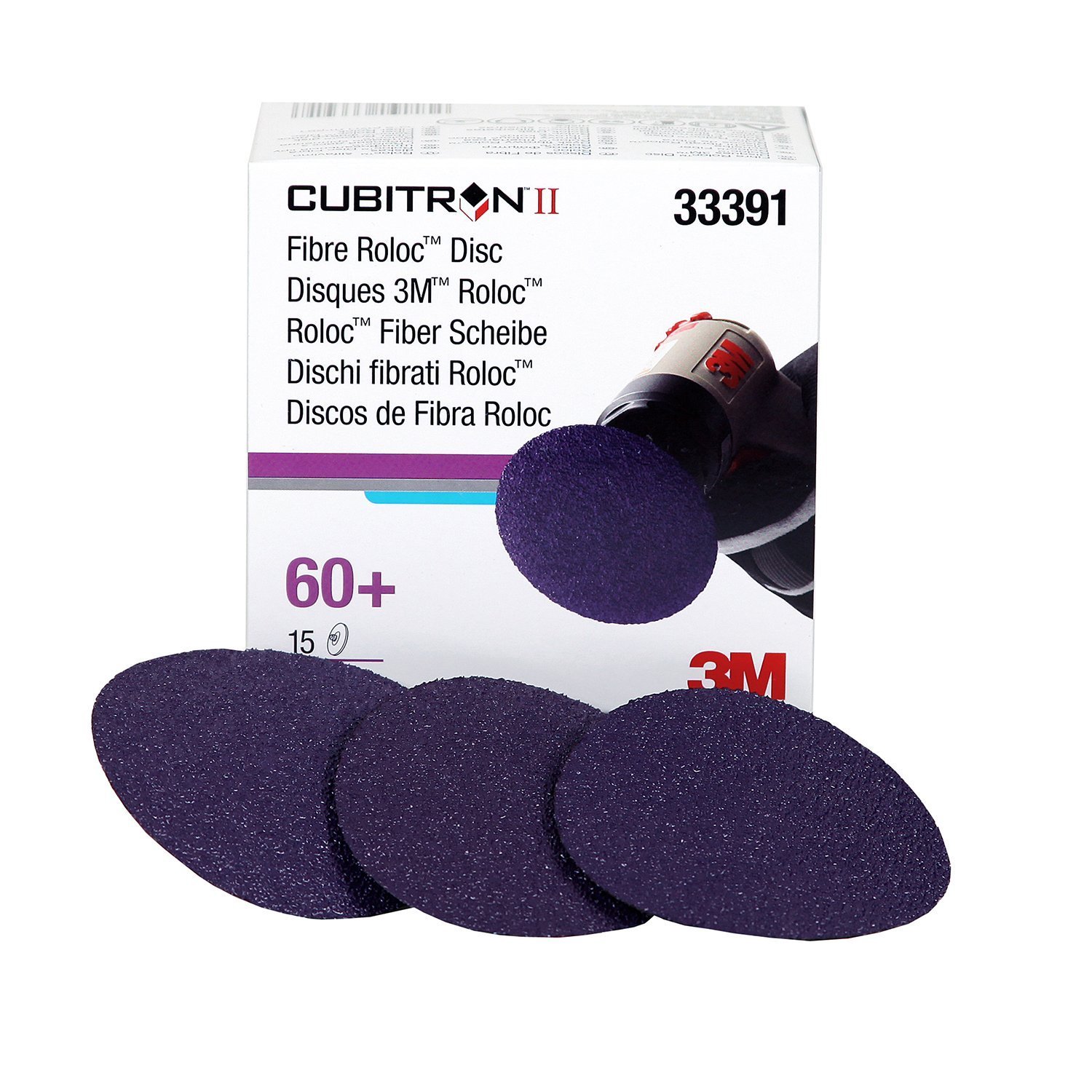 3m 33391 Cubitron Ii 3 60 Grit Fibre Roloc Grinding Disc 15 Discs Box Ebay