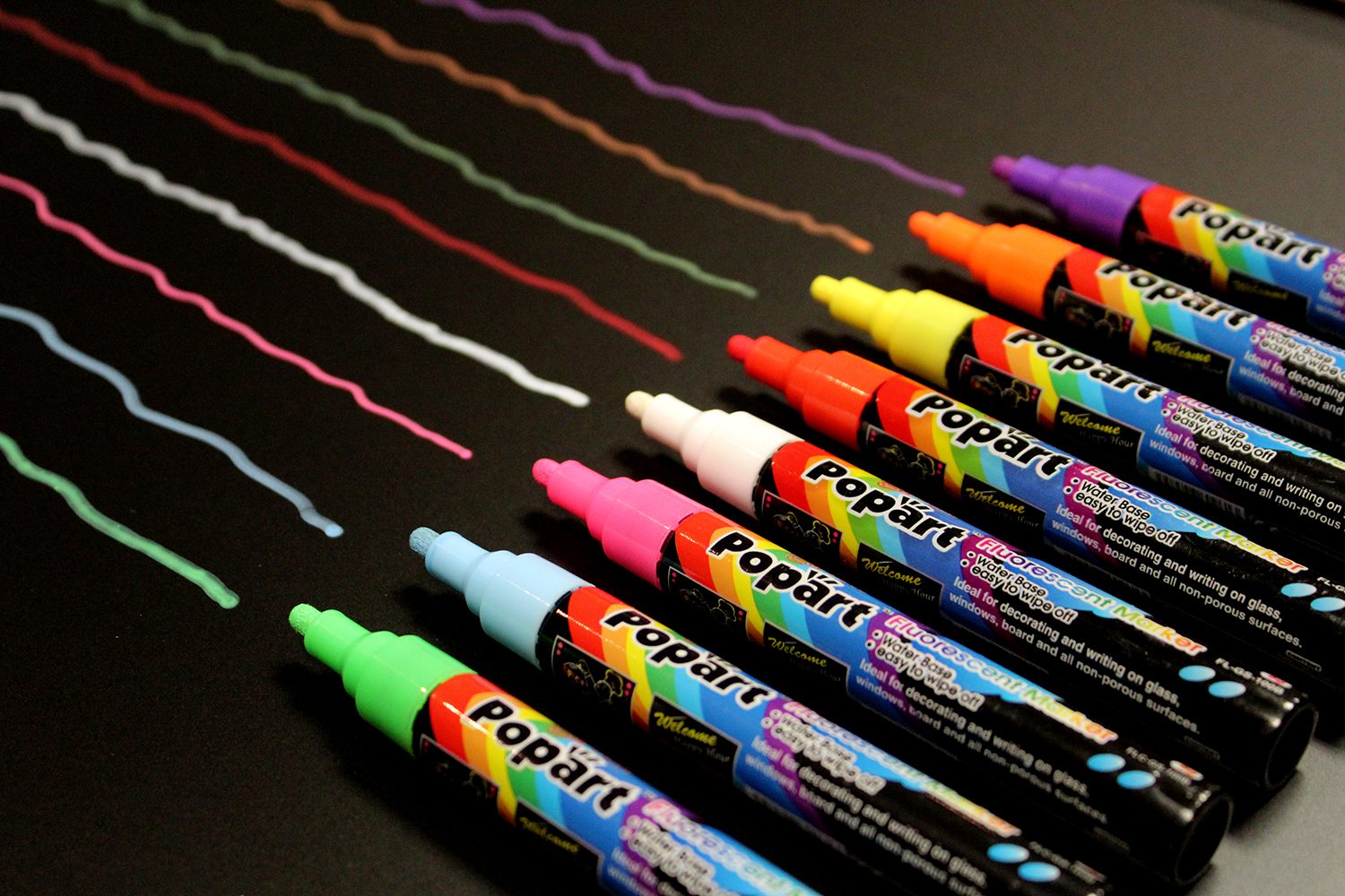 ABN Neon Liquid Marker Chalk Pens 8Pack Chalk Paint Window Markers