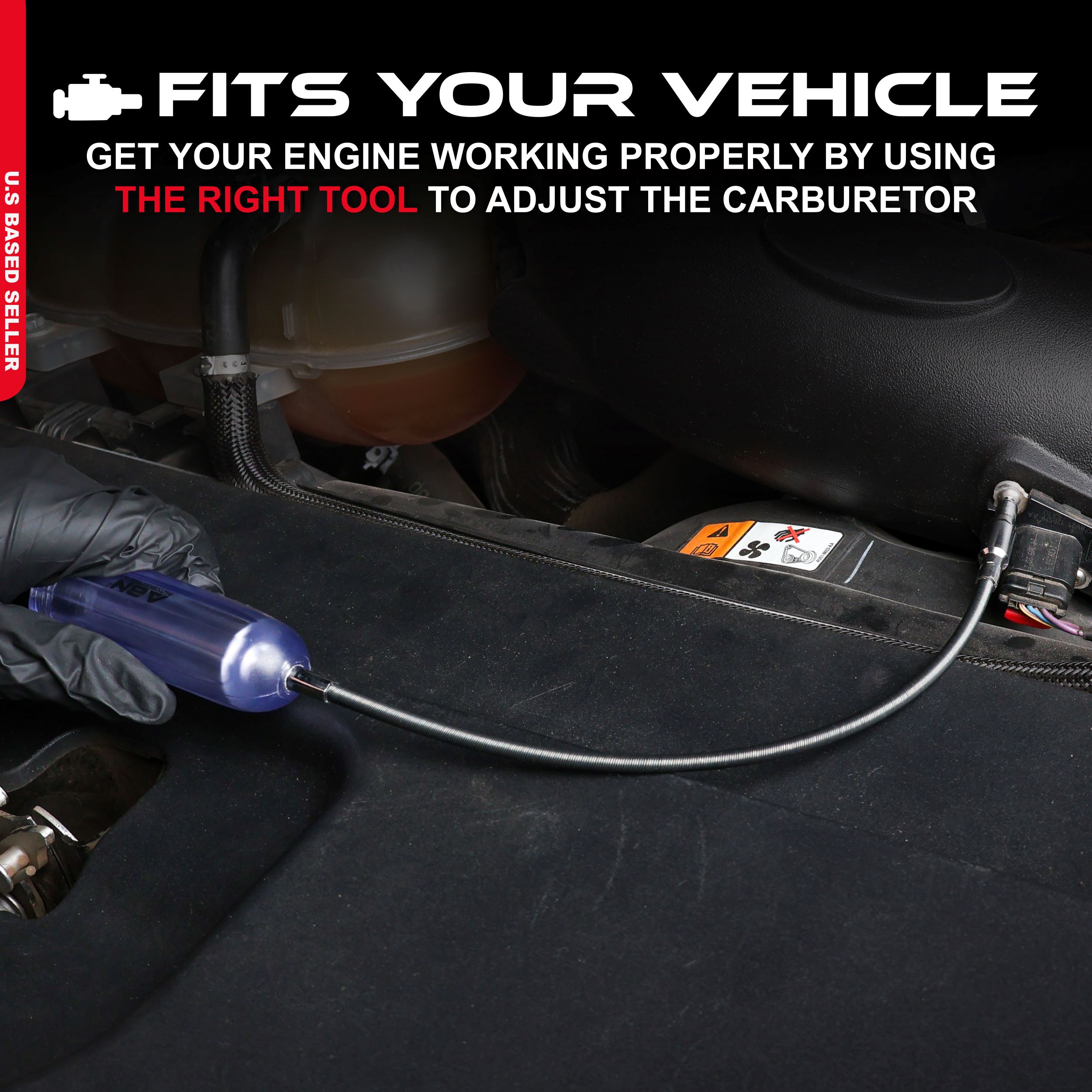 ABN Carburetor Adjustment Flexible Screwdriver Tool and Hex Double D