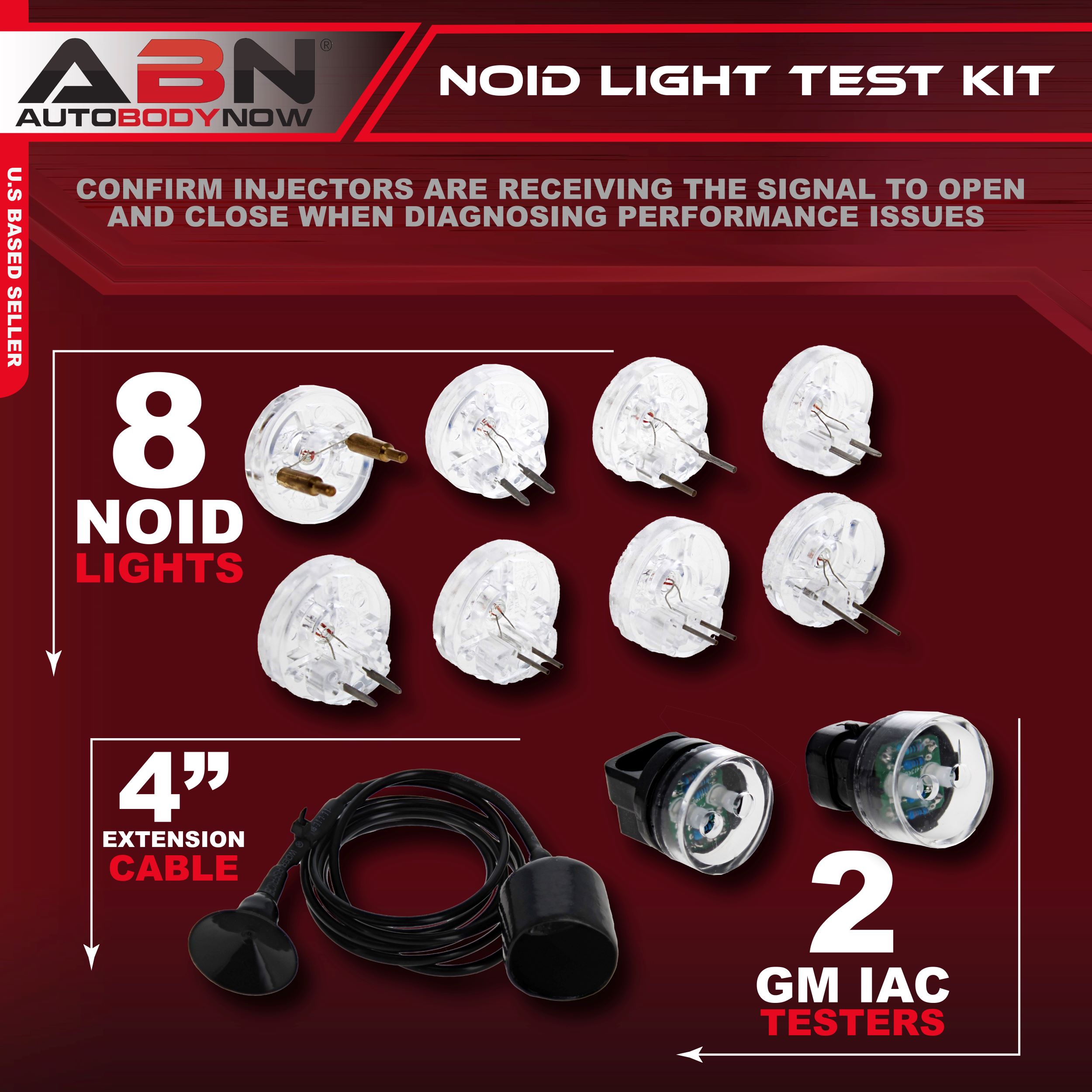 ABN Noid Light Test Kit Fuel Injector Tester Kit Noid Light Set 10