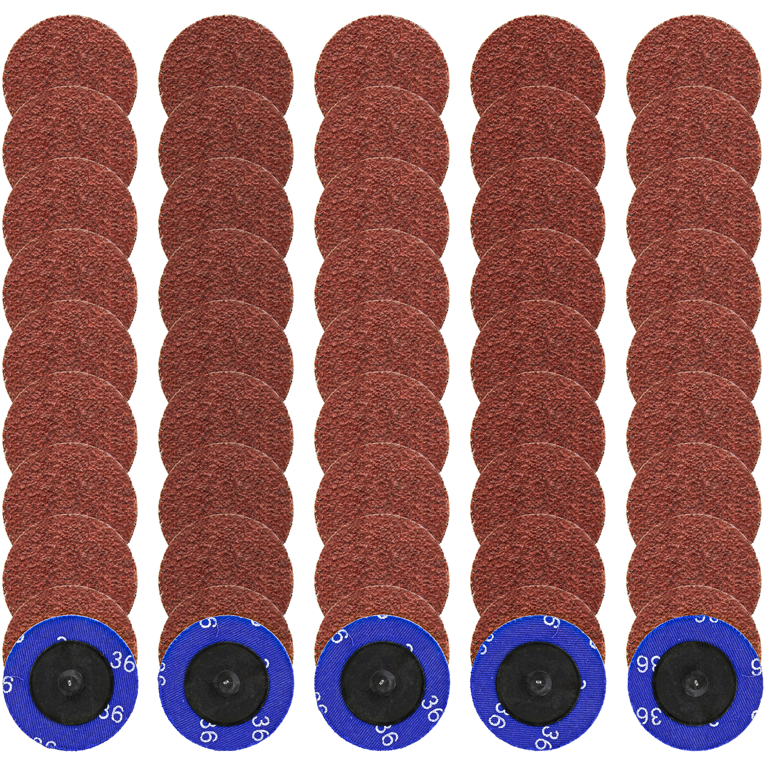 ABN Aluminum Oxide A/O Roloc Abrasive 2” Inch Sanding Prep Disc 50Pack