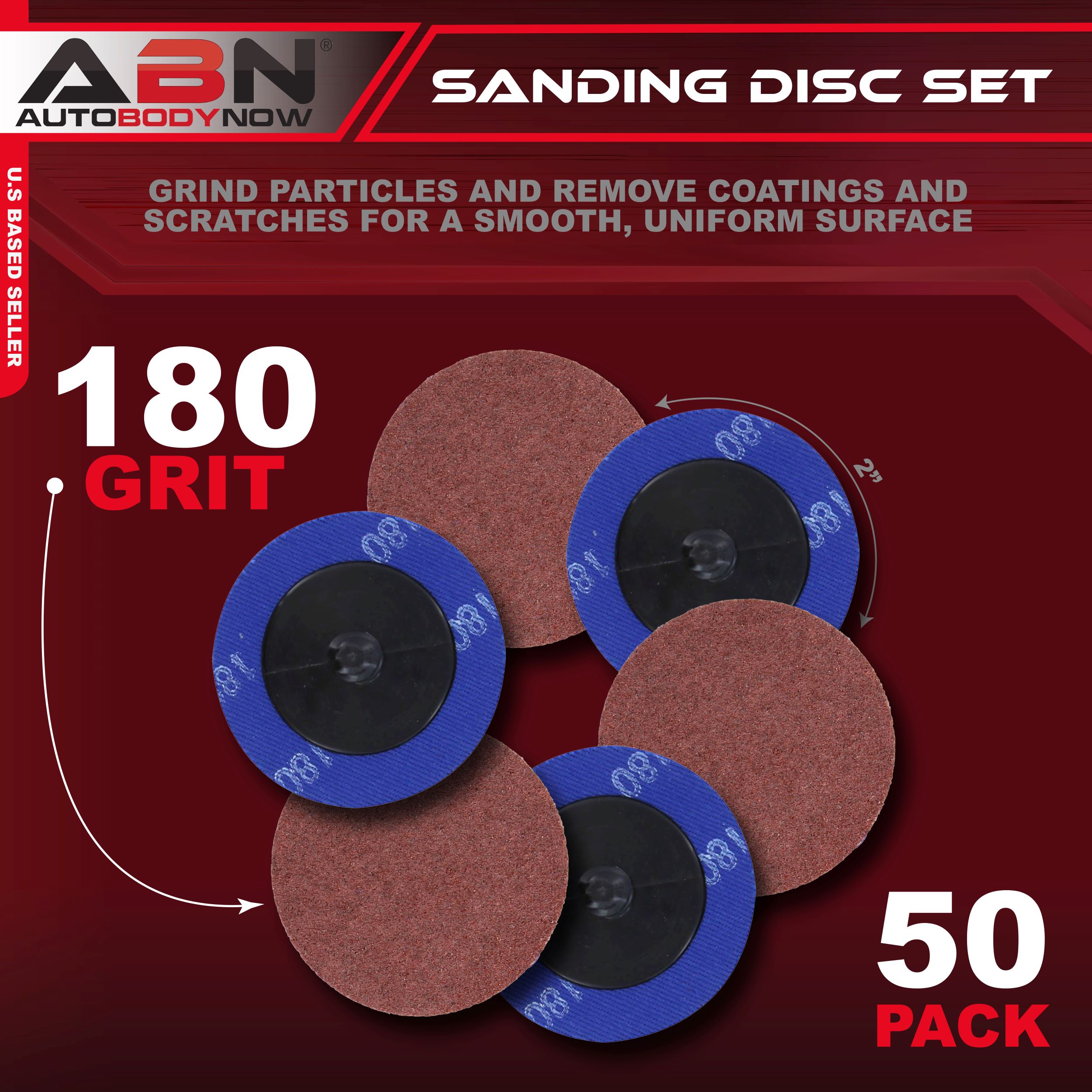ABN Aluminum Oxide Sandpaper Disc 50pk 2in Sanding Disc Orbital Sander Pads Set - Picture 17 of 36