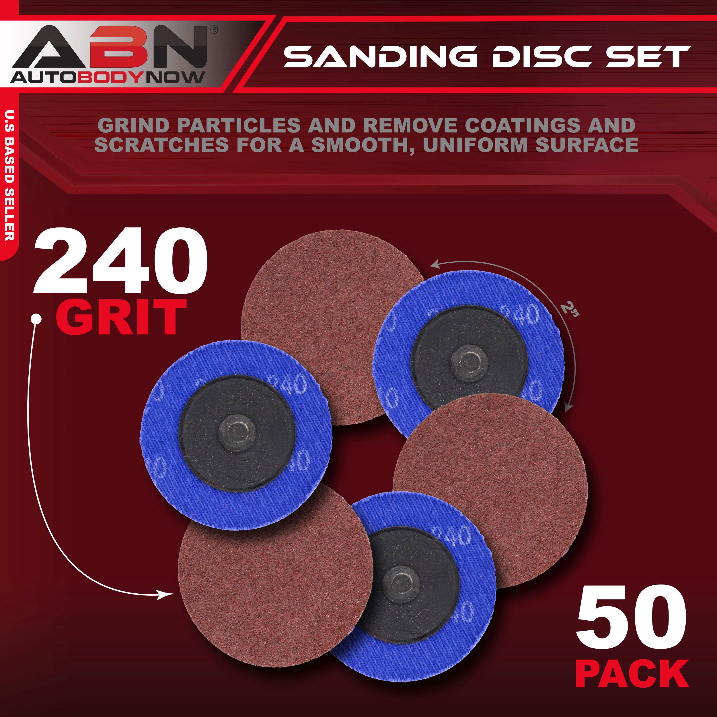 ABN Aluminum Oxide Sandpaper Disc 50pk 2in Sanding Disc Orbital Sander Pads Set - Picture 24 of 36