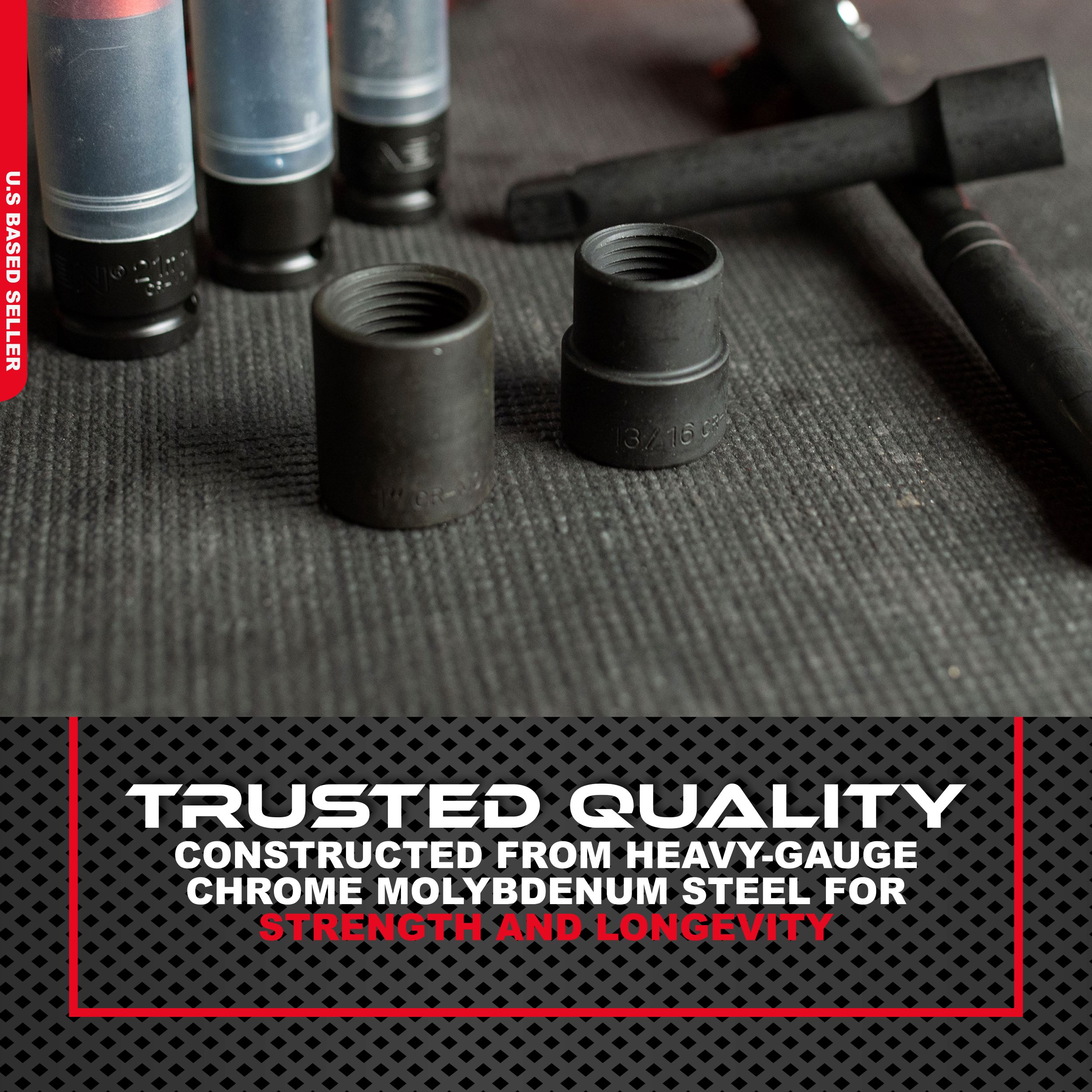 ABN Emergency Lug Nut Remover, Socket Set for Stripped Lugnut Removal