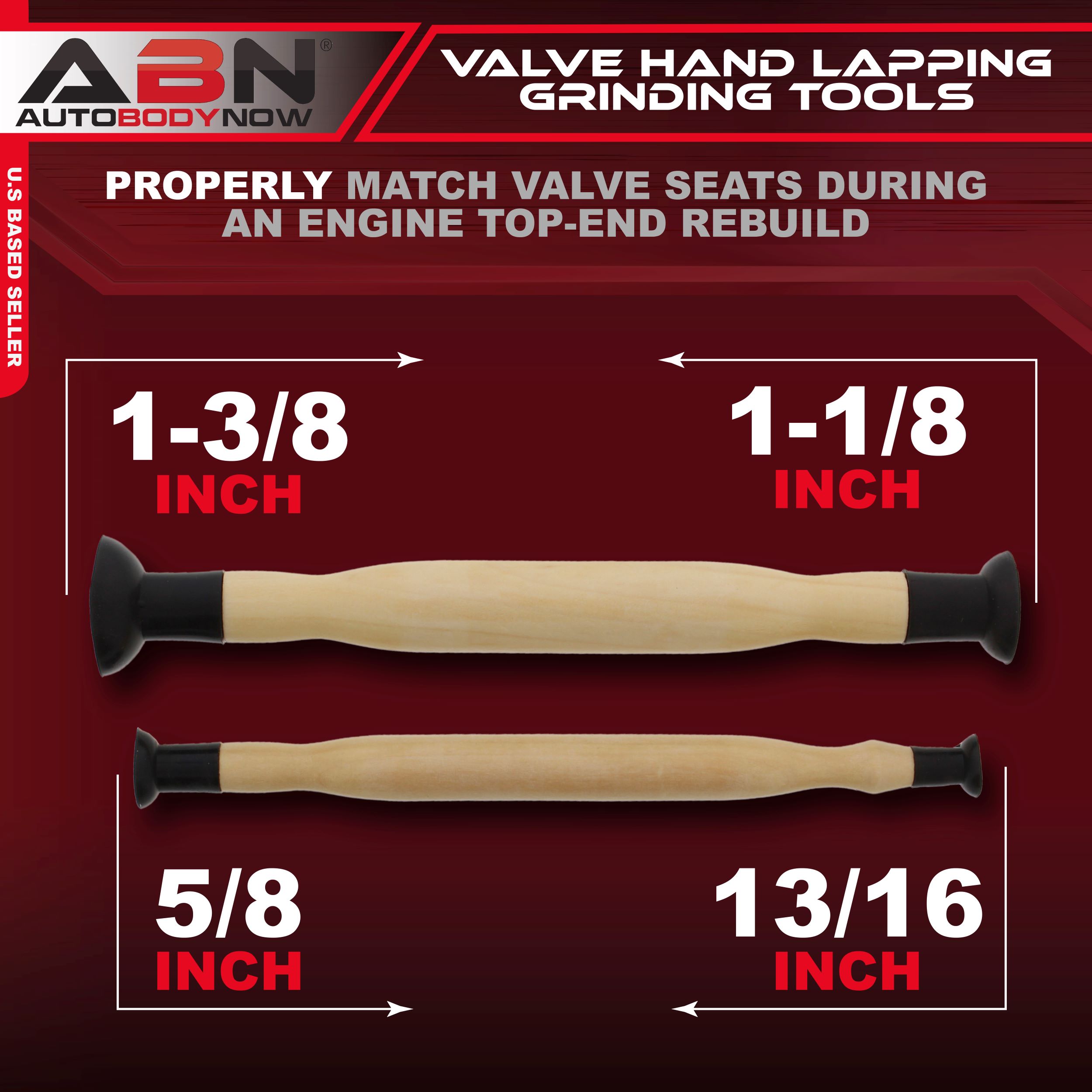 ABN Valve Hand Lapping Grinding Tool Kit 2Piece Set Suction Cup Lap