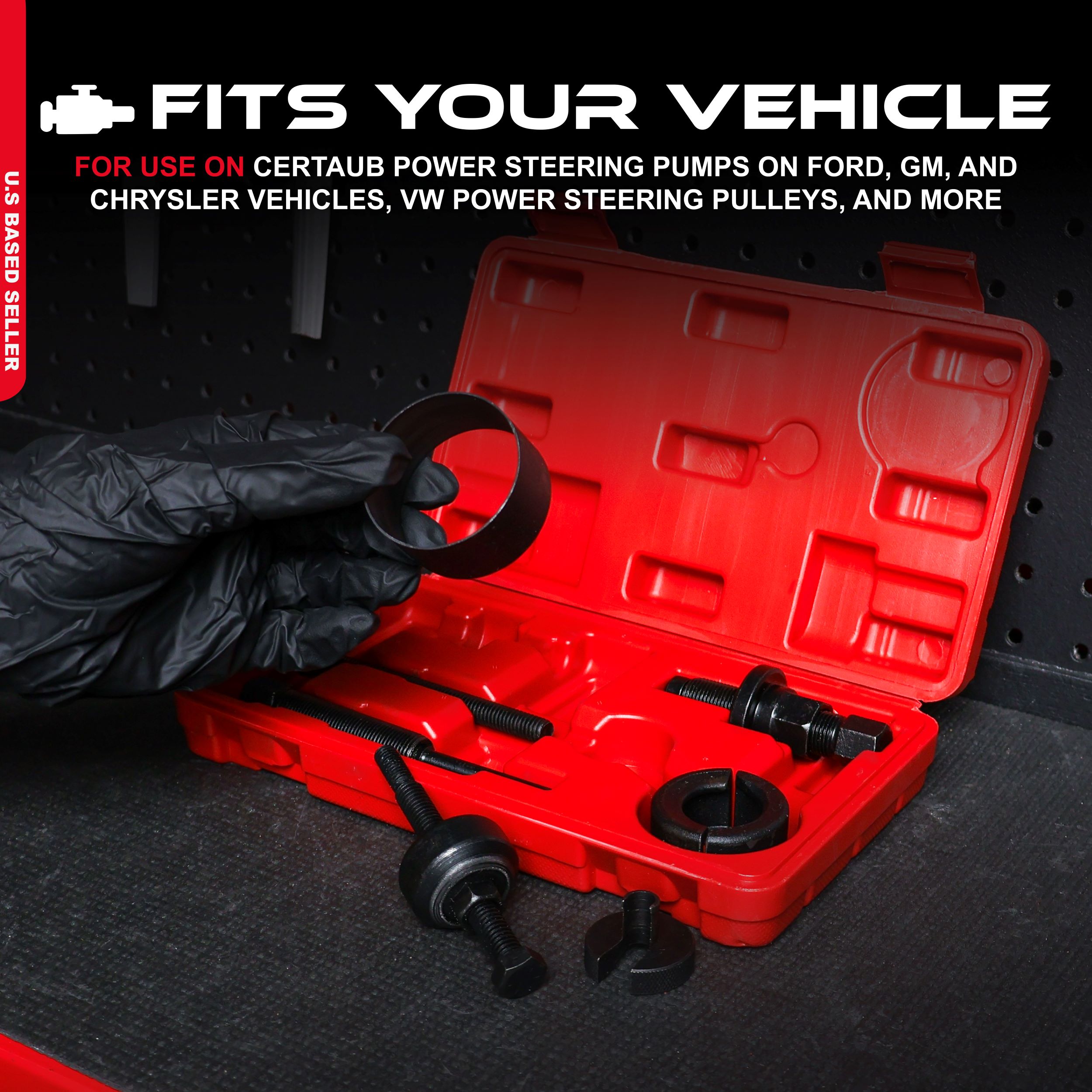 ABN Power Steering Pump Pulley Puller Remover Installer Tool Kit