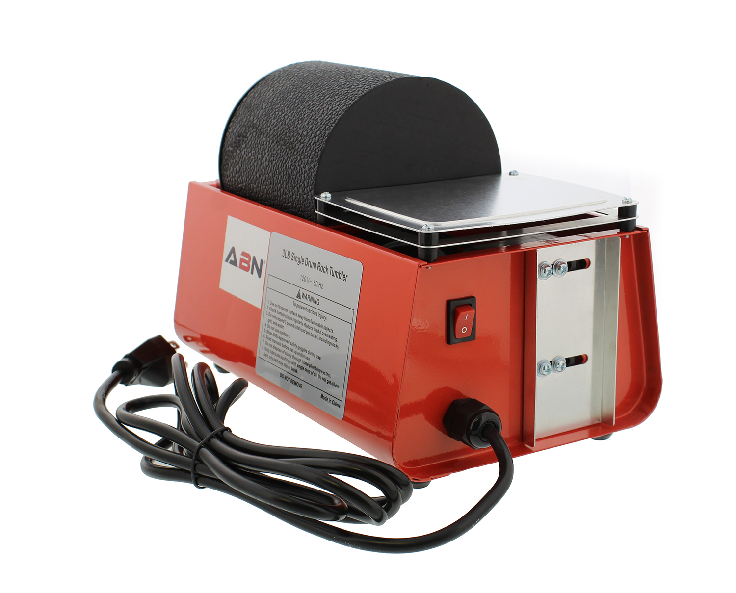 ABN Rotary Rock Tumbler Single Drum Kit Kids Rock Polisher Tumbling