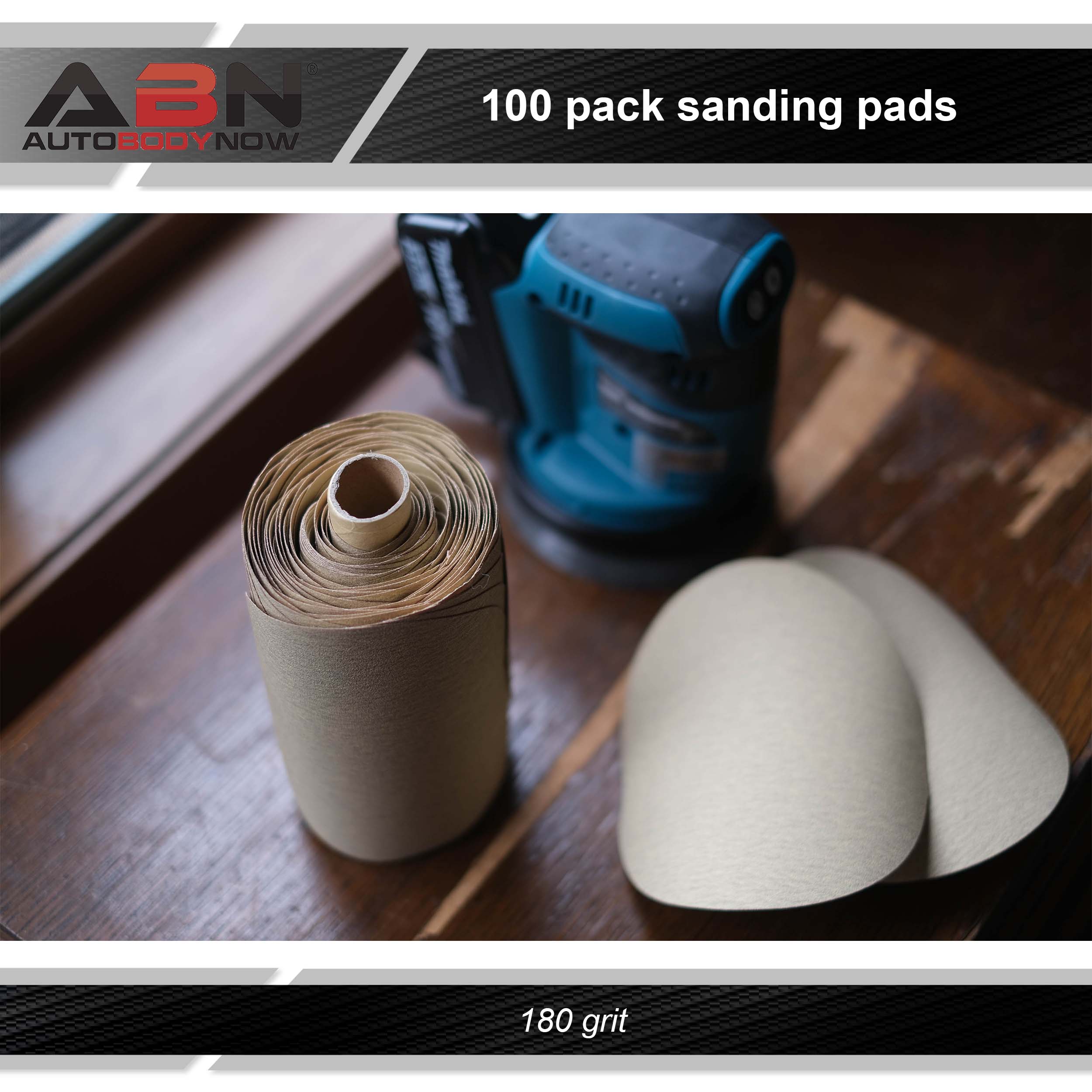 ABN 180 Grit Sandpaper Roll 6 IN Round Sanding Discs with Adhesive