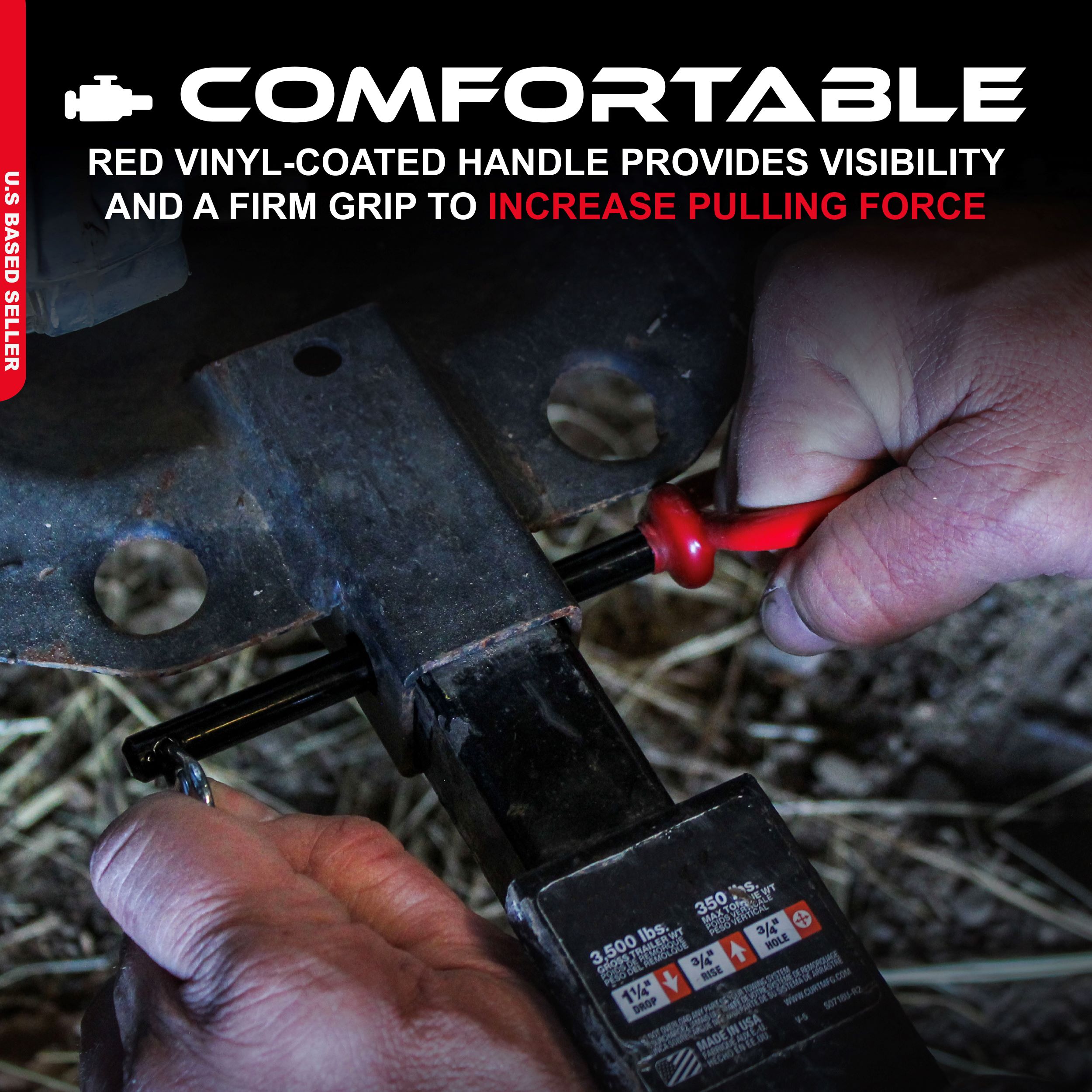 ABN Trailer Tow Hitch Lock Pin and RClip 4" x 3/8" Inch for Boat Car