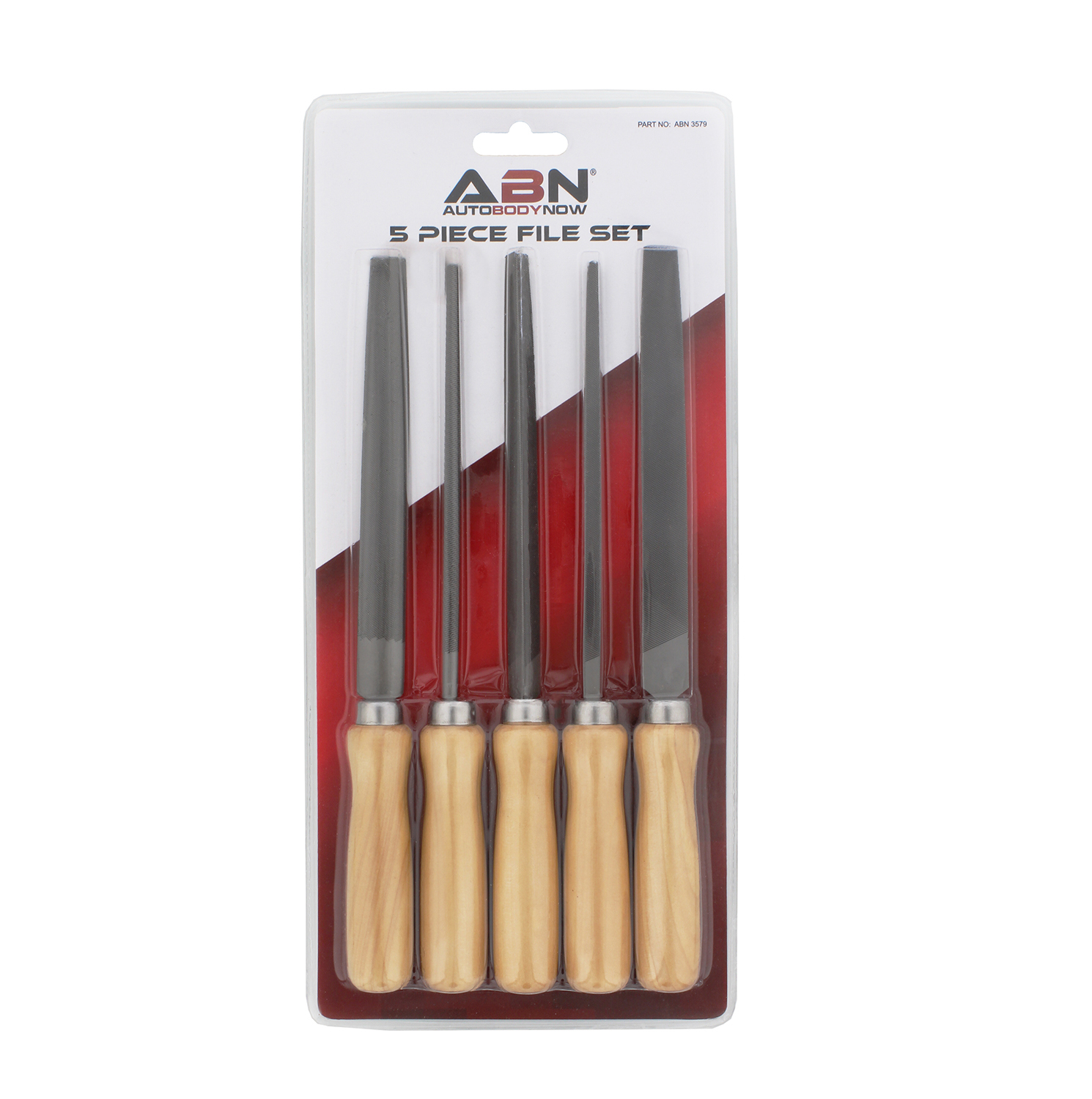 ABN Hand Deburring File 5pc Set Metal Sharpening Hole Shaping Debur