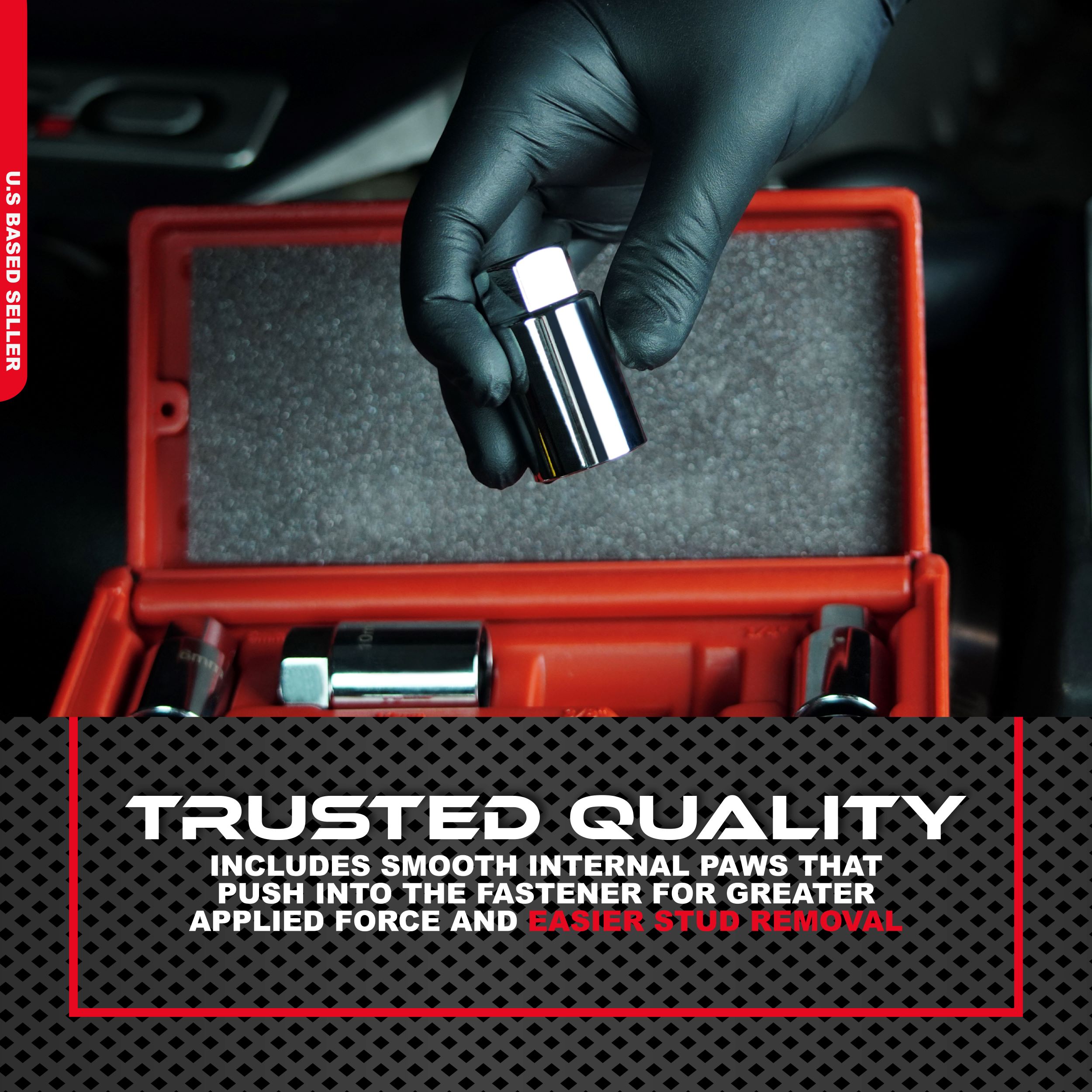 ABN Stud Extractor Set Broken Stud Remover Socket SAE/Metric Stud