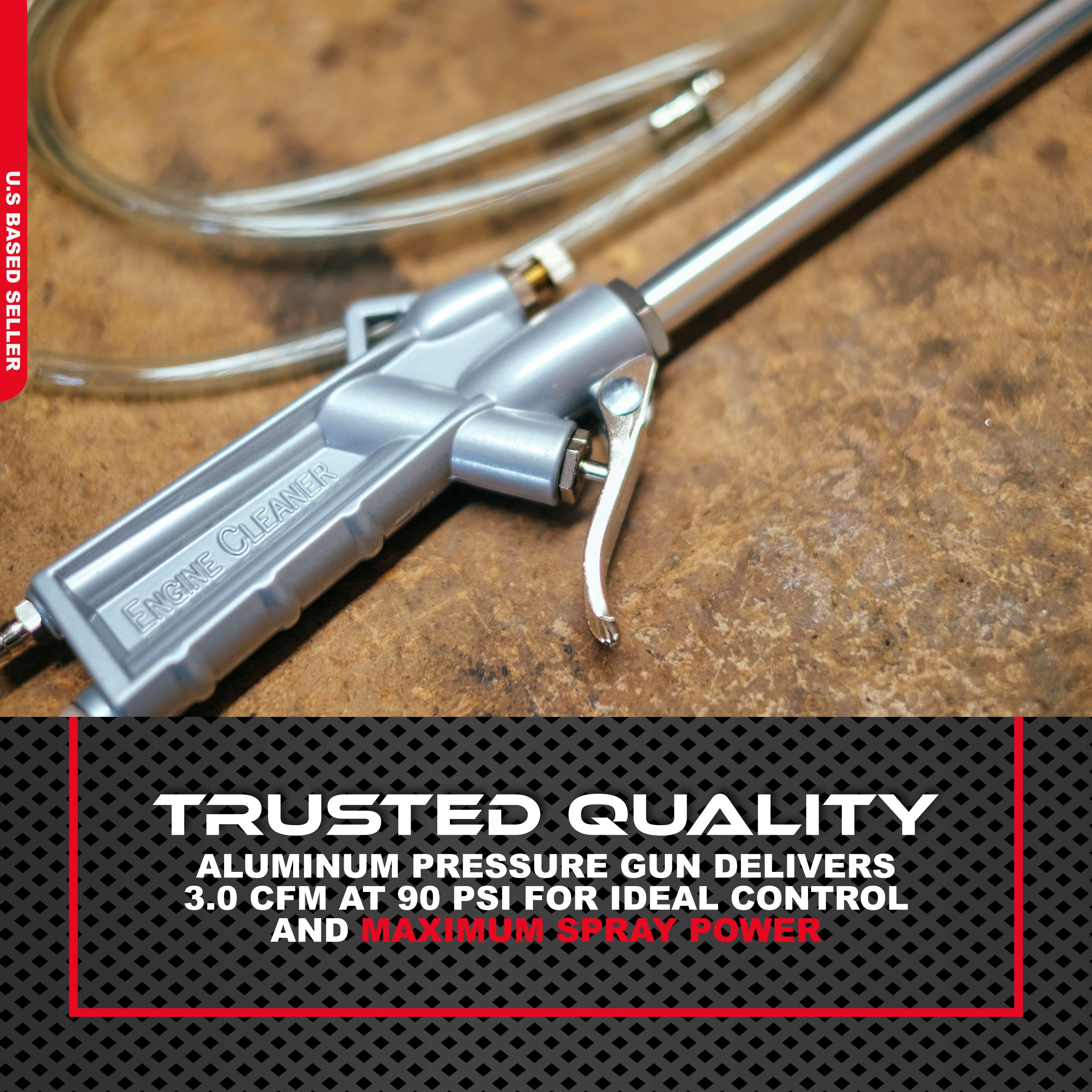 ABN Engine Cleaning Gun with 4’ Foot Siphon Hose, Siphon Spray Gun