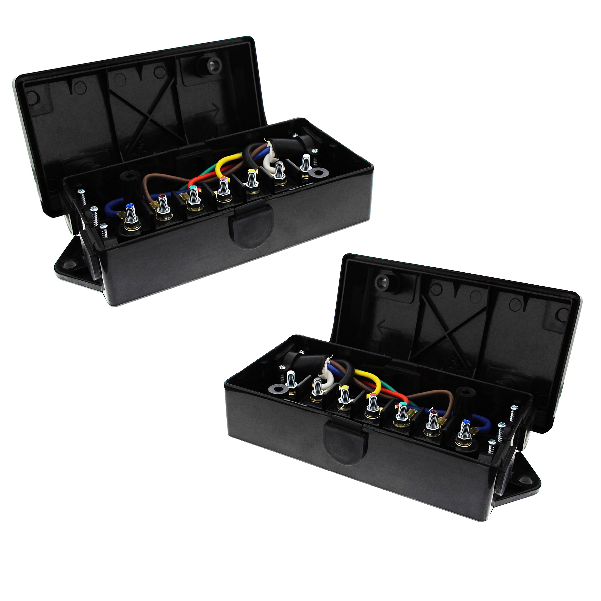 ABN Electrical Wire Connector 7 Gang/Pole Junction Box 2Pack for
