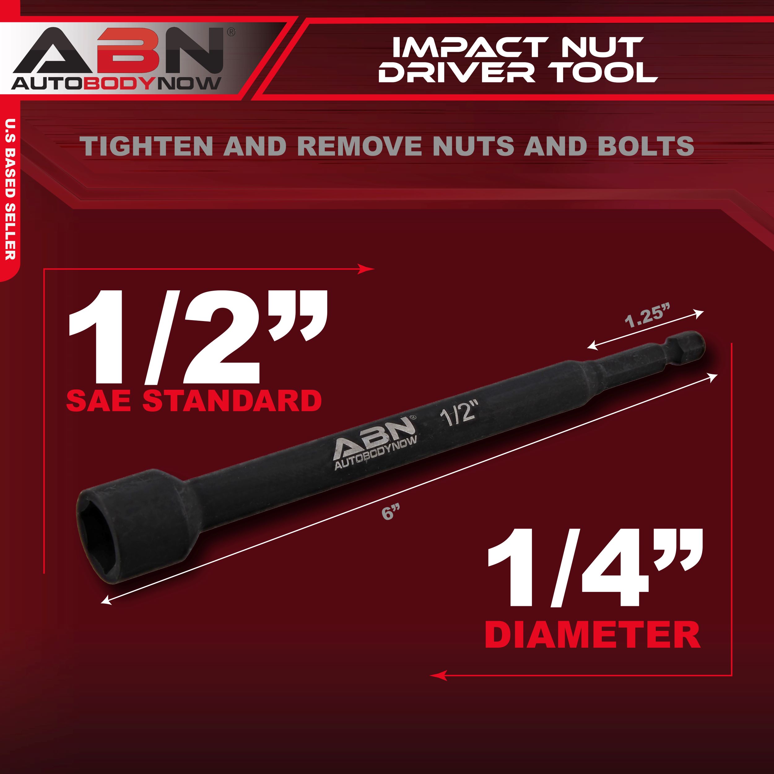 ABN Impact Nut Driver Bits Extended Sockets, 1/4 IN Shank eBay