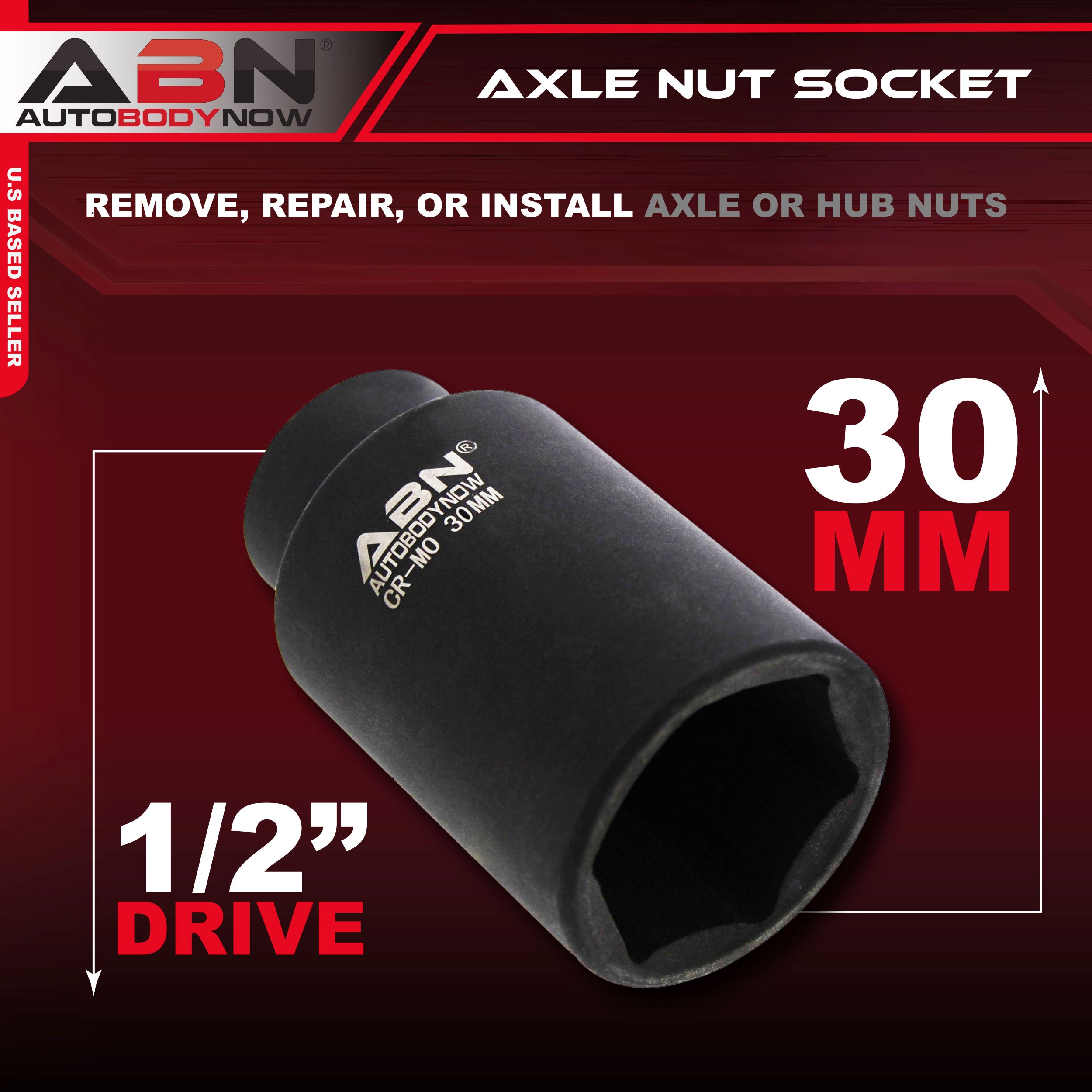 ABN Axle Nut Socket 1/2" Inch Drive Universal for 6pt Axle Nut on
