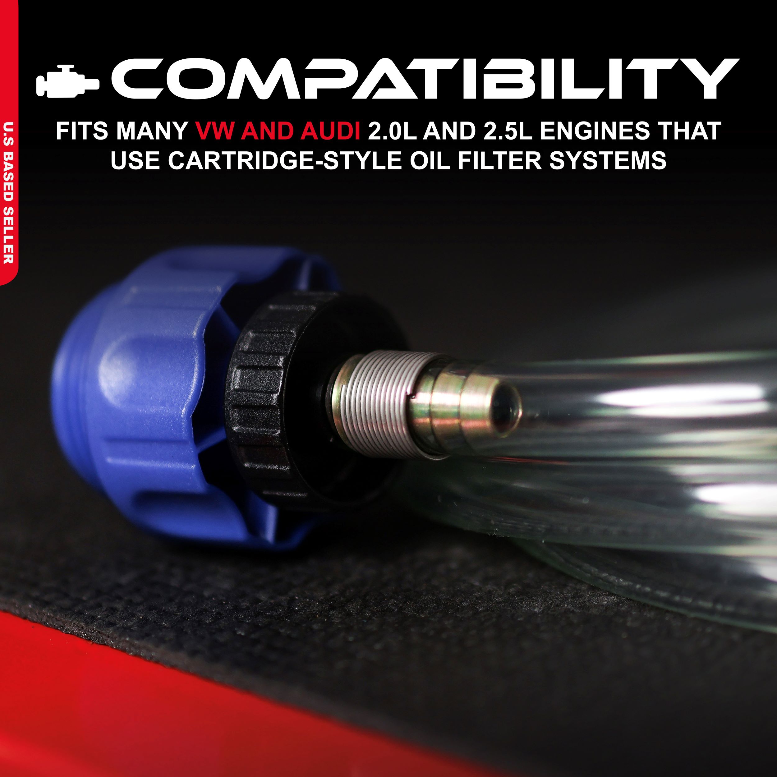 ABN Oil Filter Drain Hose 37IN Oil Filter Adapter Drain Hose for VW