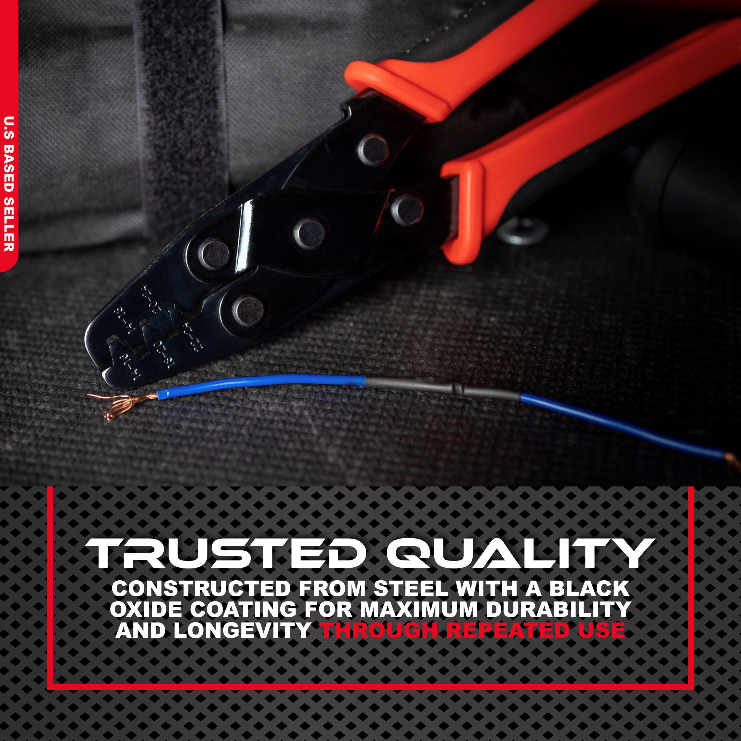 ABN Open Barrel Crimper Wire Crimper Tool 1424 Gauge Wire Terminal