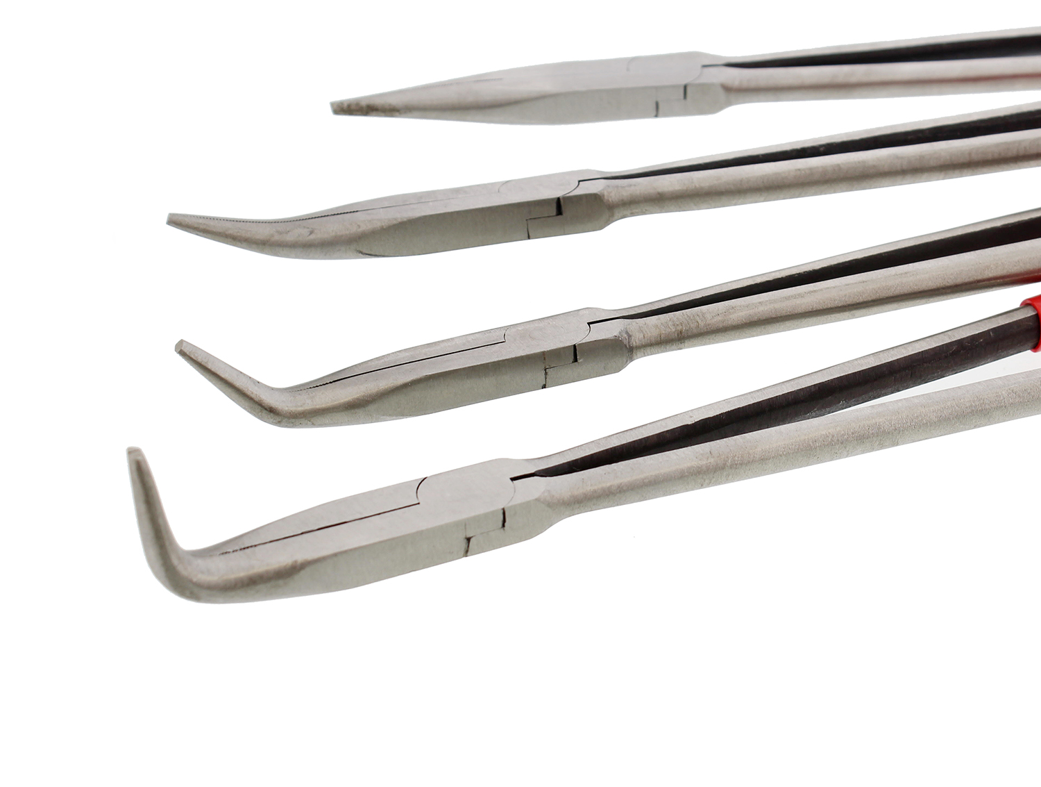 ABN Needle Nose 16” Inch Pliers 4Piece Set Long Angled Curved and