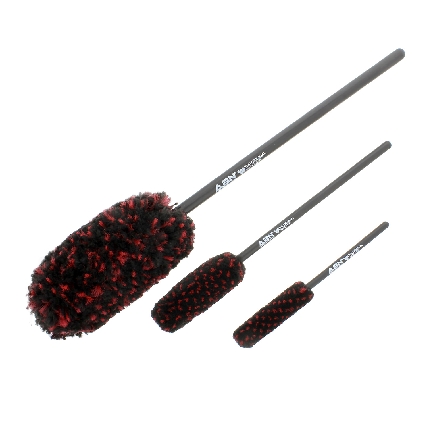 ABN Car Rim Cleaning Wooly Tool Set Wheel Woolies Tire Woolie Brush 3