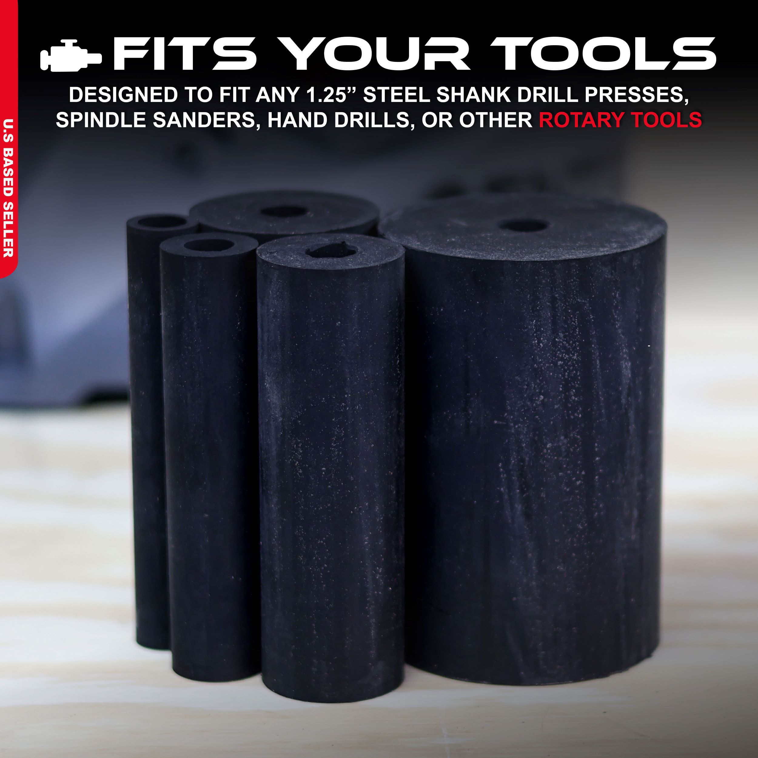 ABN Oscillating Spindle Sander Drill Press Sanding Drum Kit 5pc