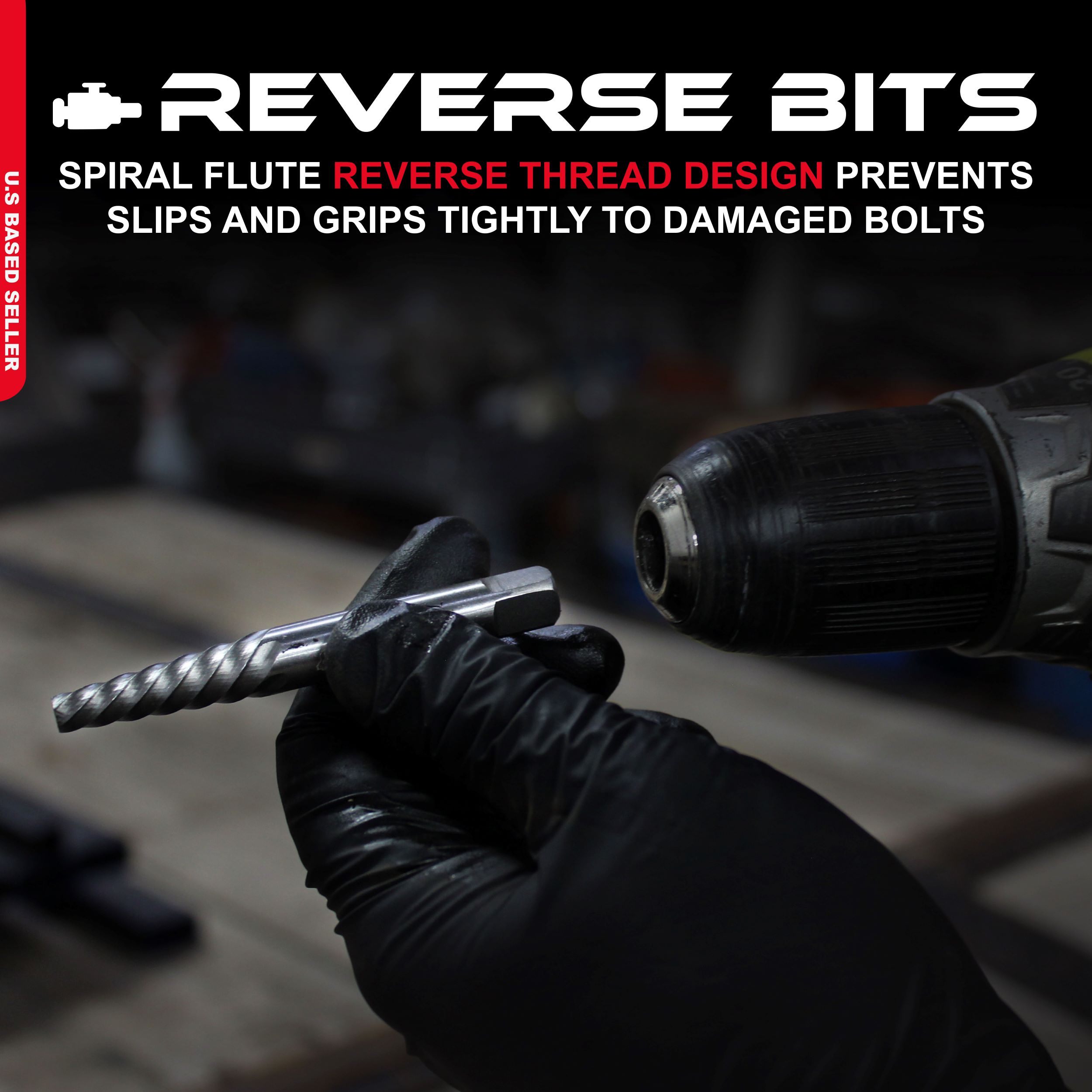 ABN Jumbo Spiral Flute Extractor 9pc Easy Out Screw Extractor Set