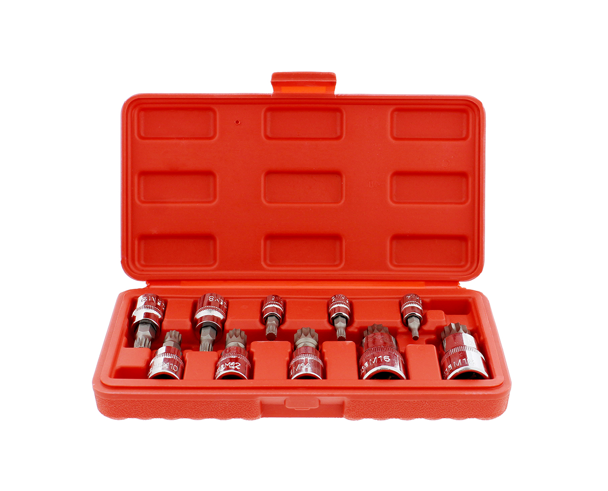 ABN Triple Square Bit Set 12 Point Torx Square Socket Set 10Piece